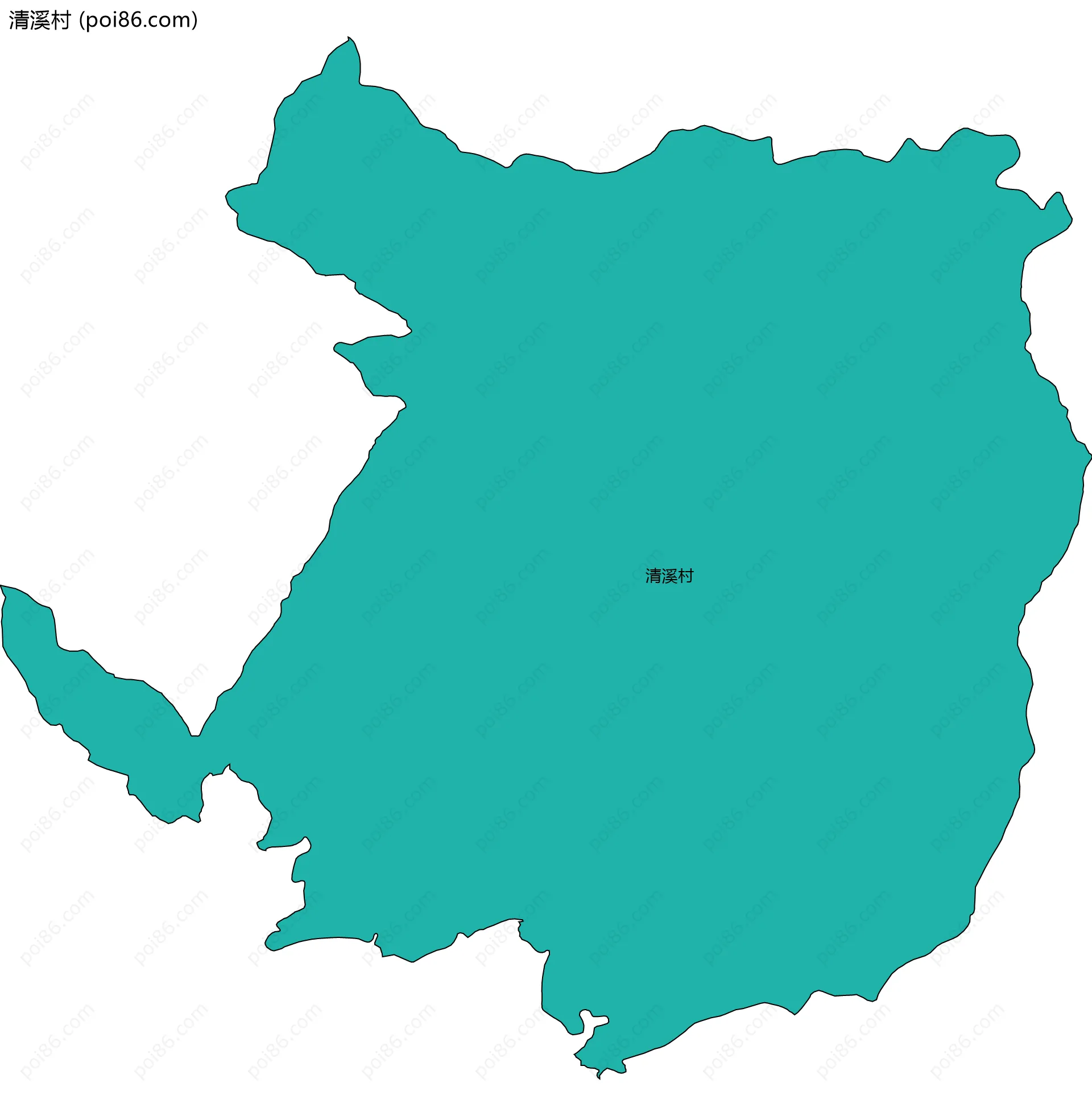 清溪村边界地图