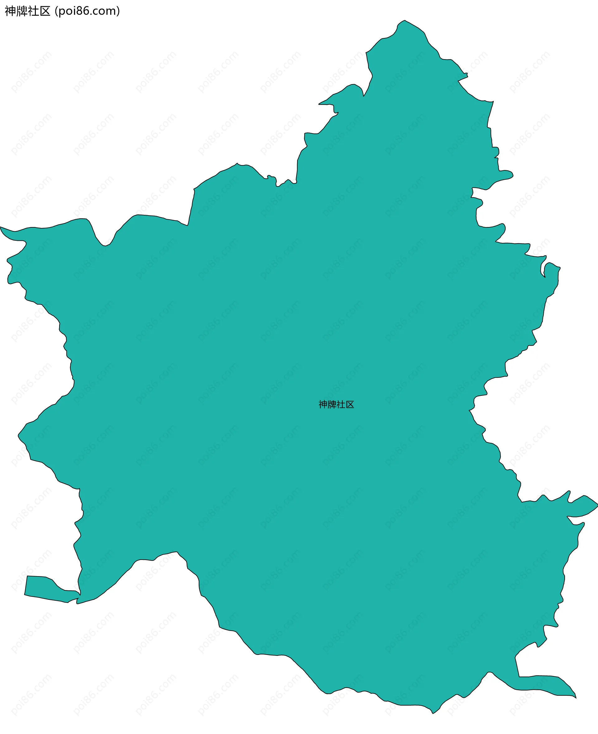 神牌社区边界地图
