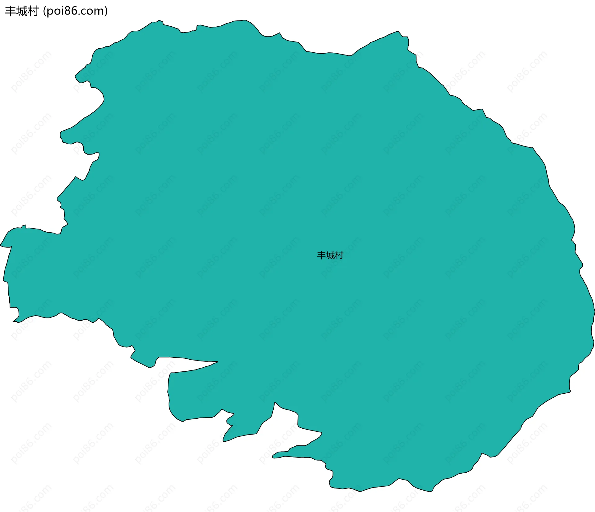 丰城村边界地图