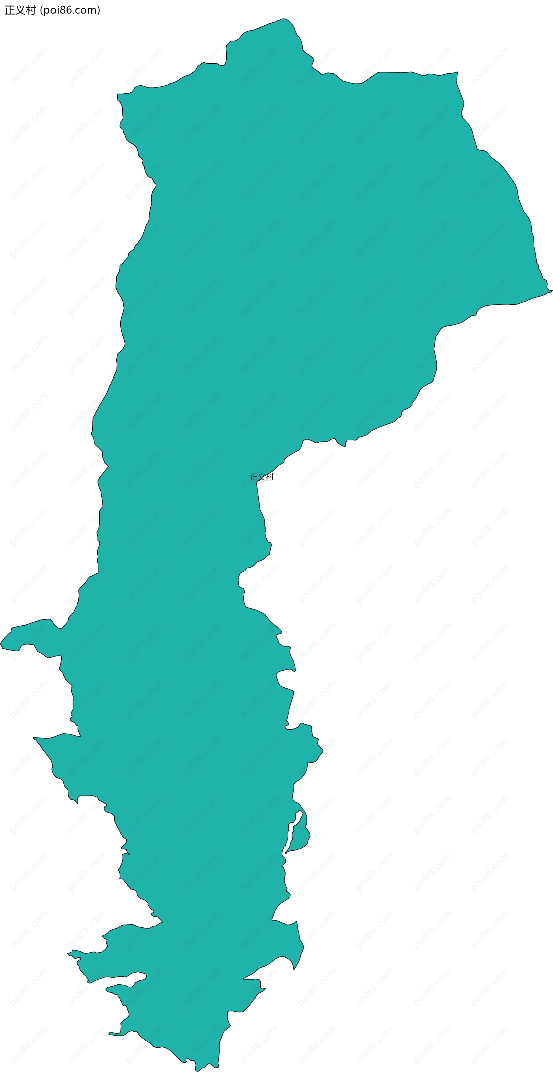 正义村边界地图