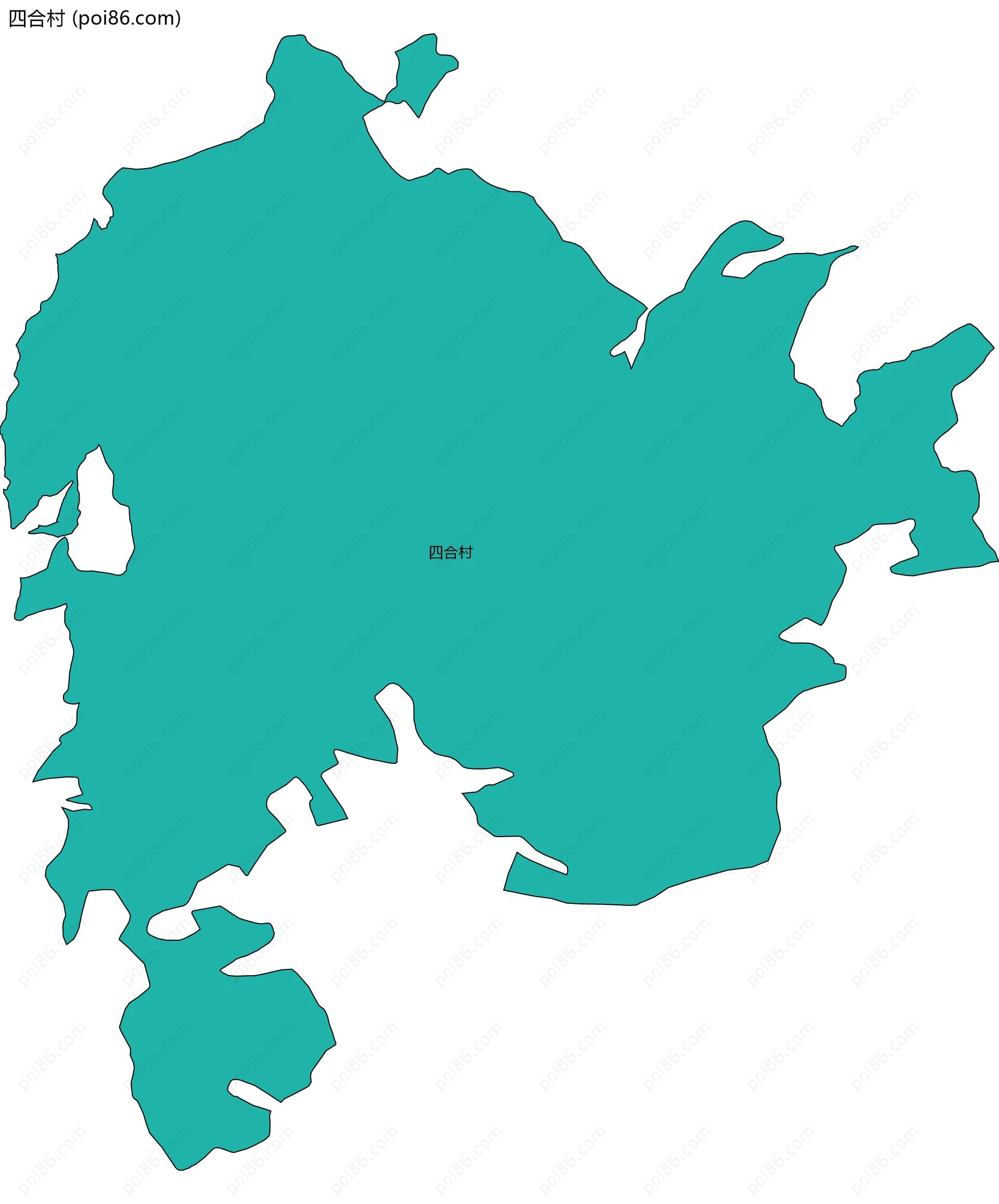 四合村边界地图
