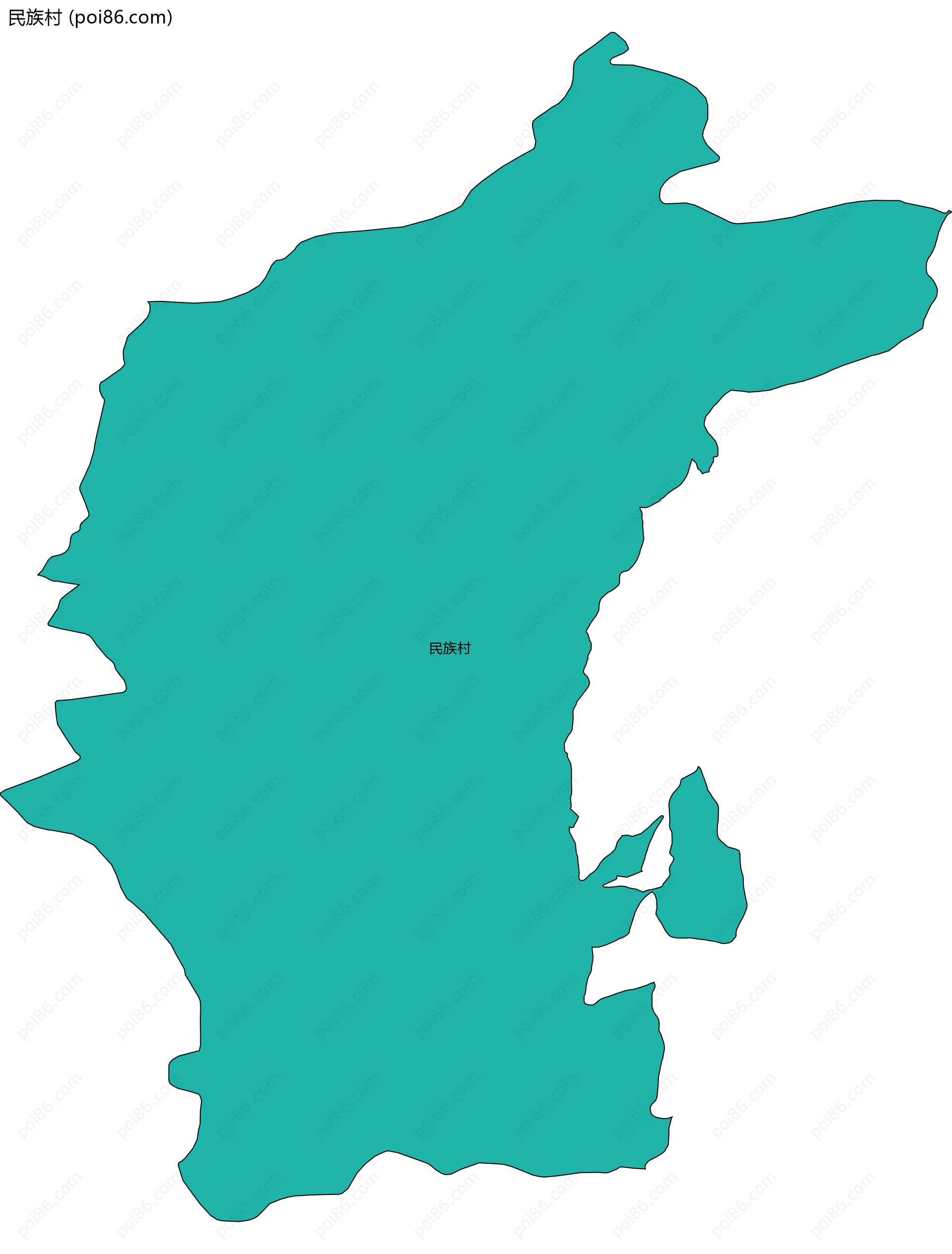 民族村边界地图