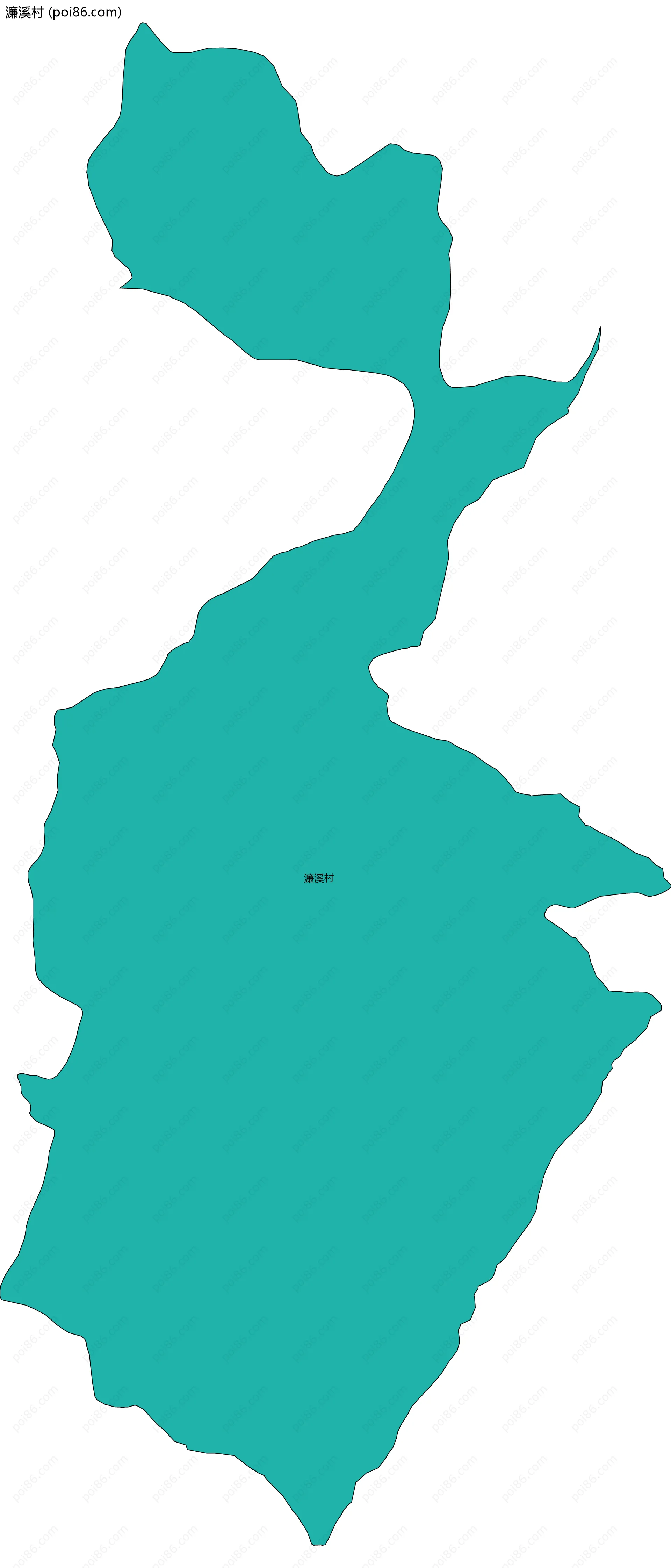 濂溪村边界地图