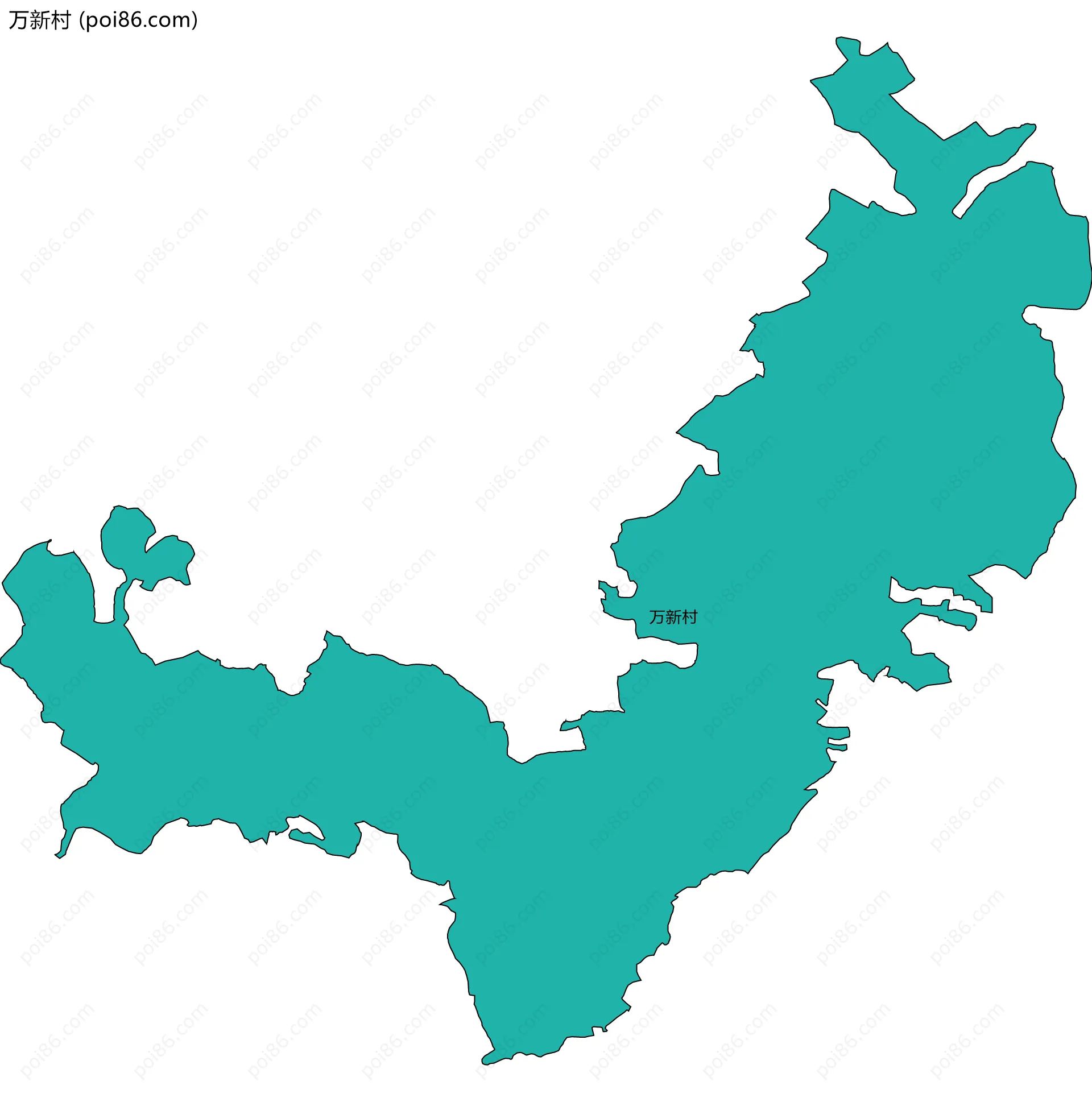 万新村边界地图