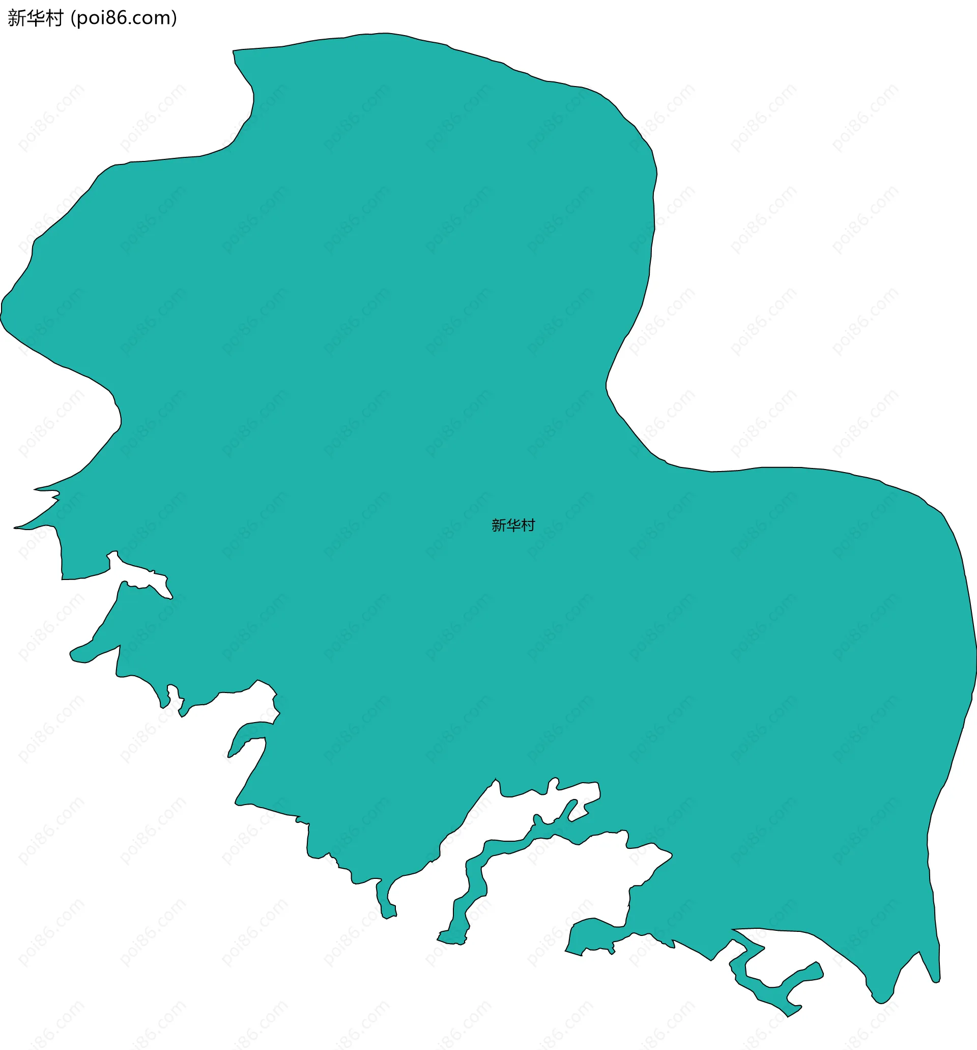 新华村边界地图