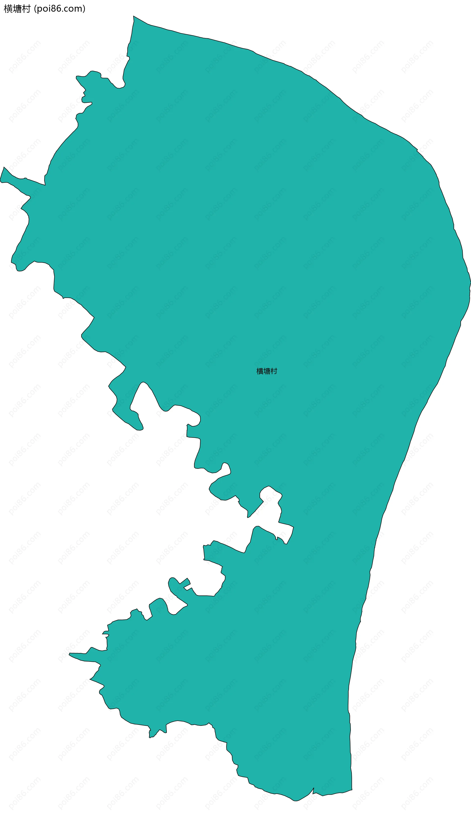 横塘村边界地图