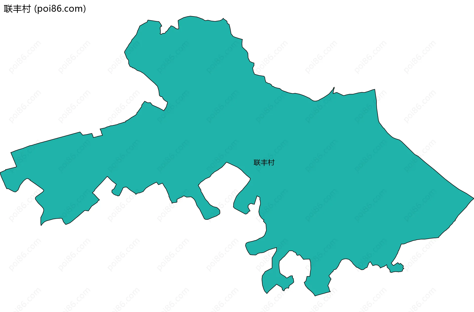 联丰村边界地图