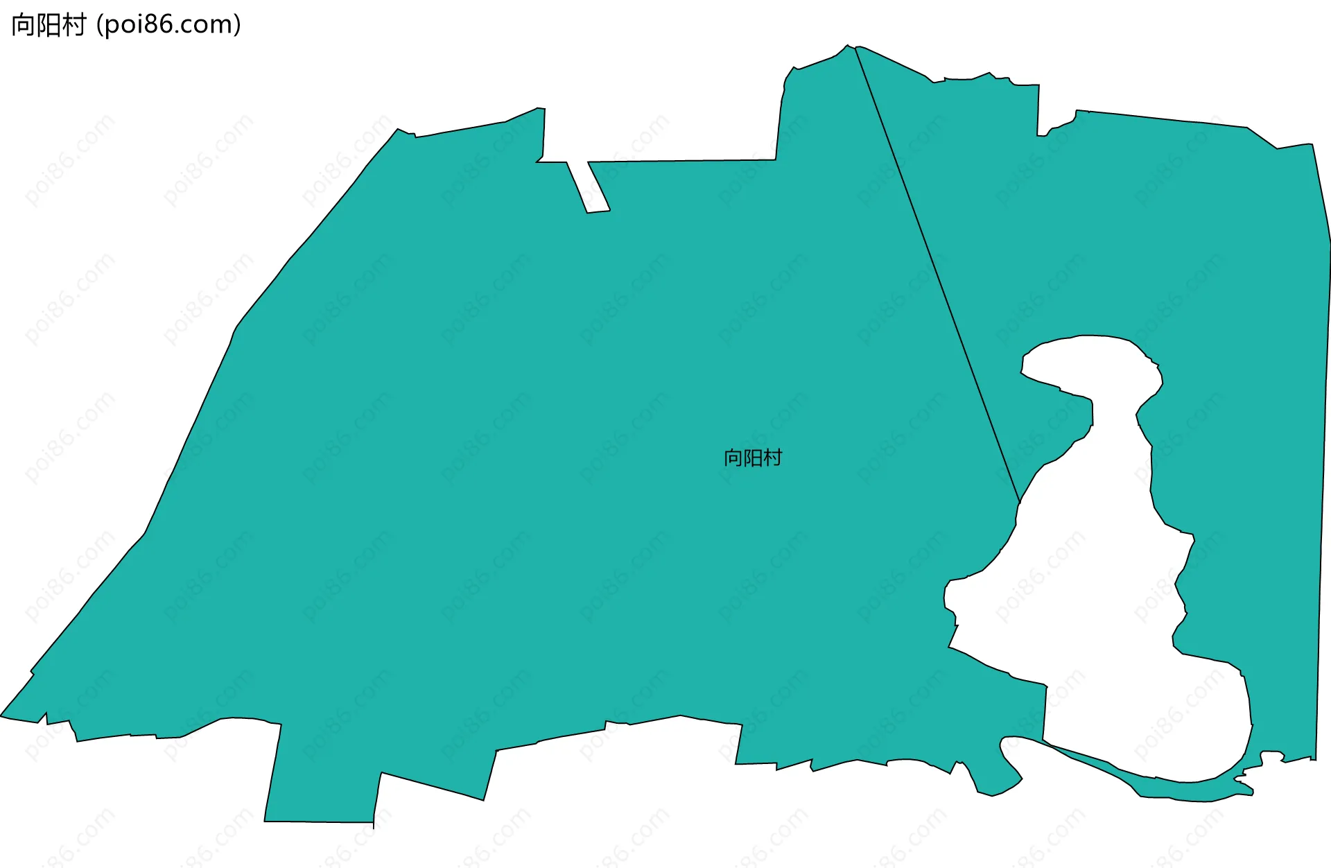 向阳村边界地图