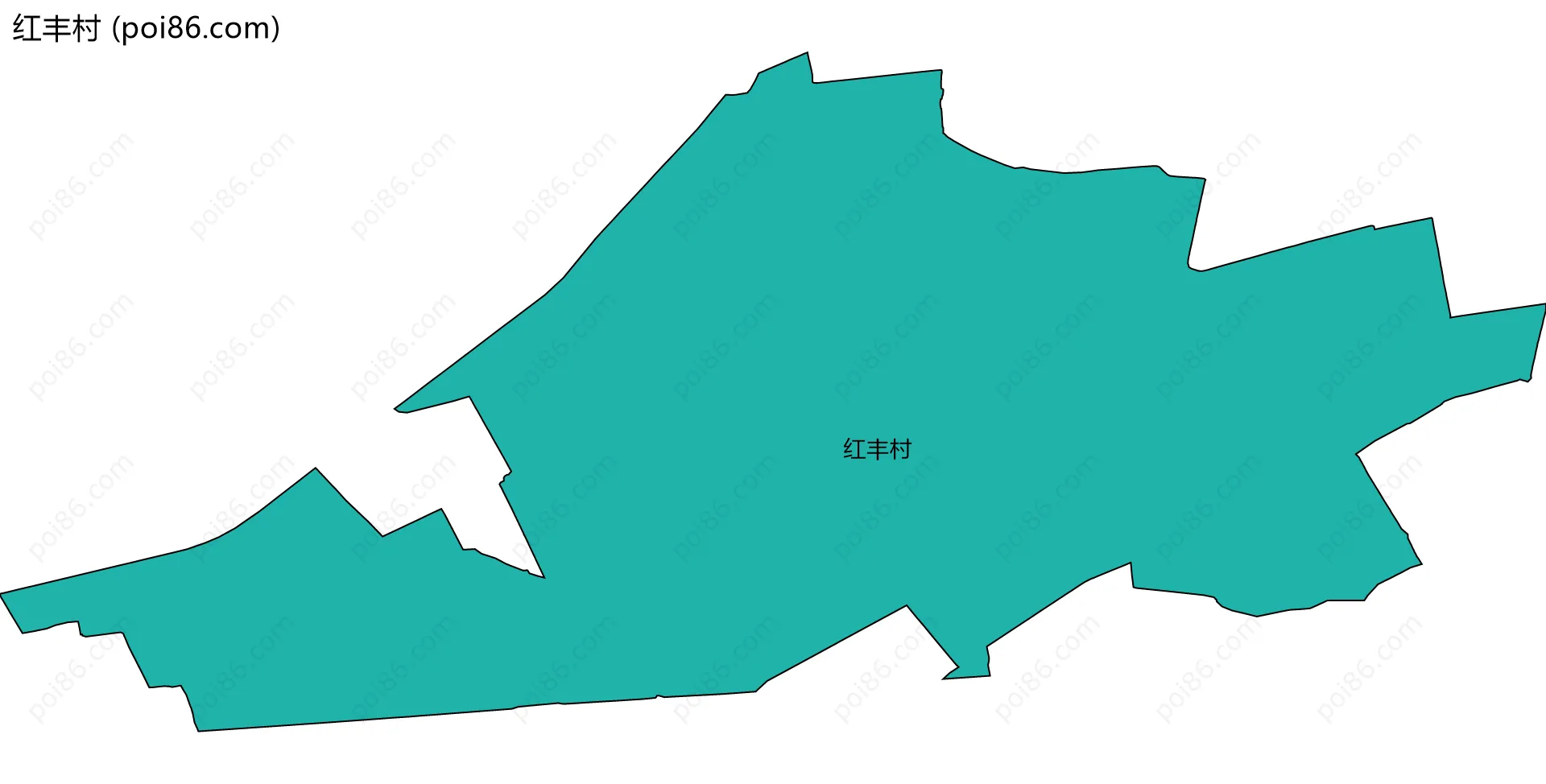 红丰村边界地图