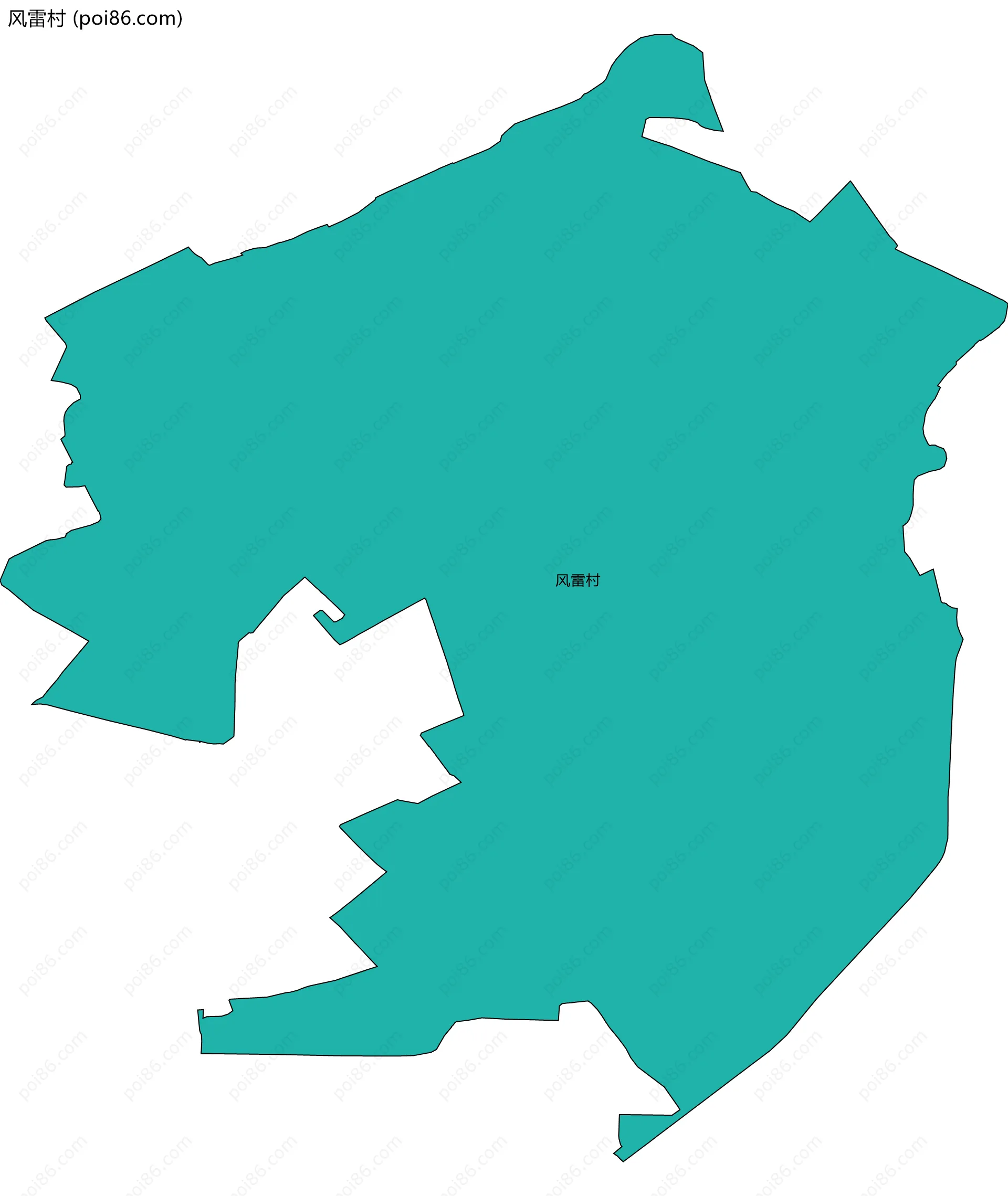 风雷村边界地图