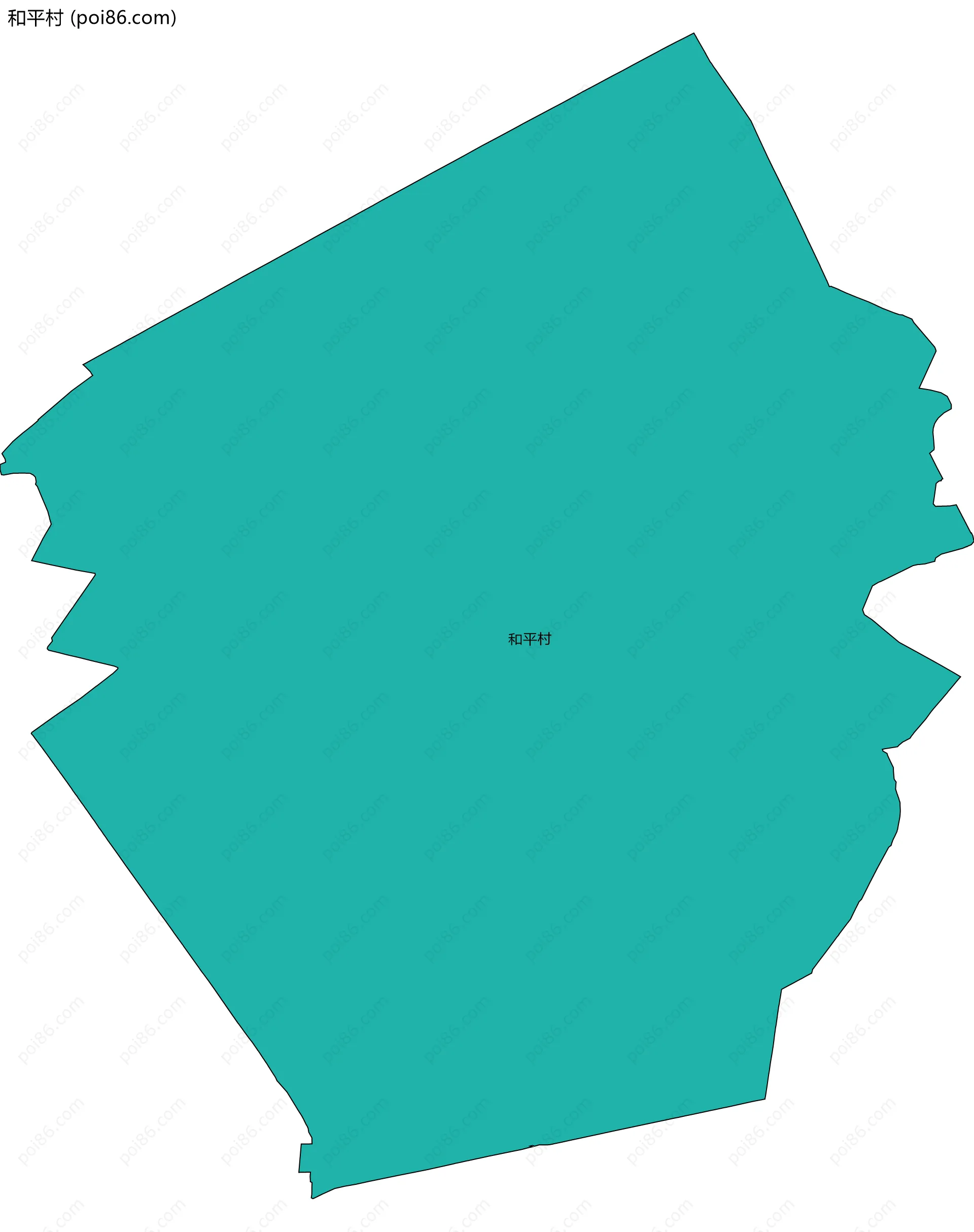 和平村边界地图