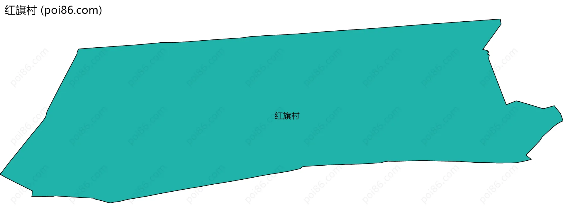 红旗村边界地图