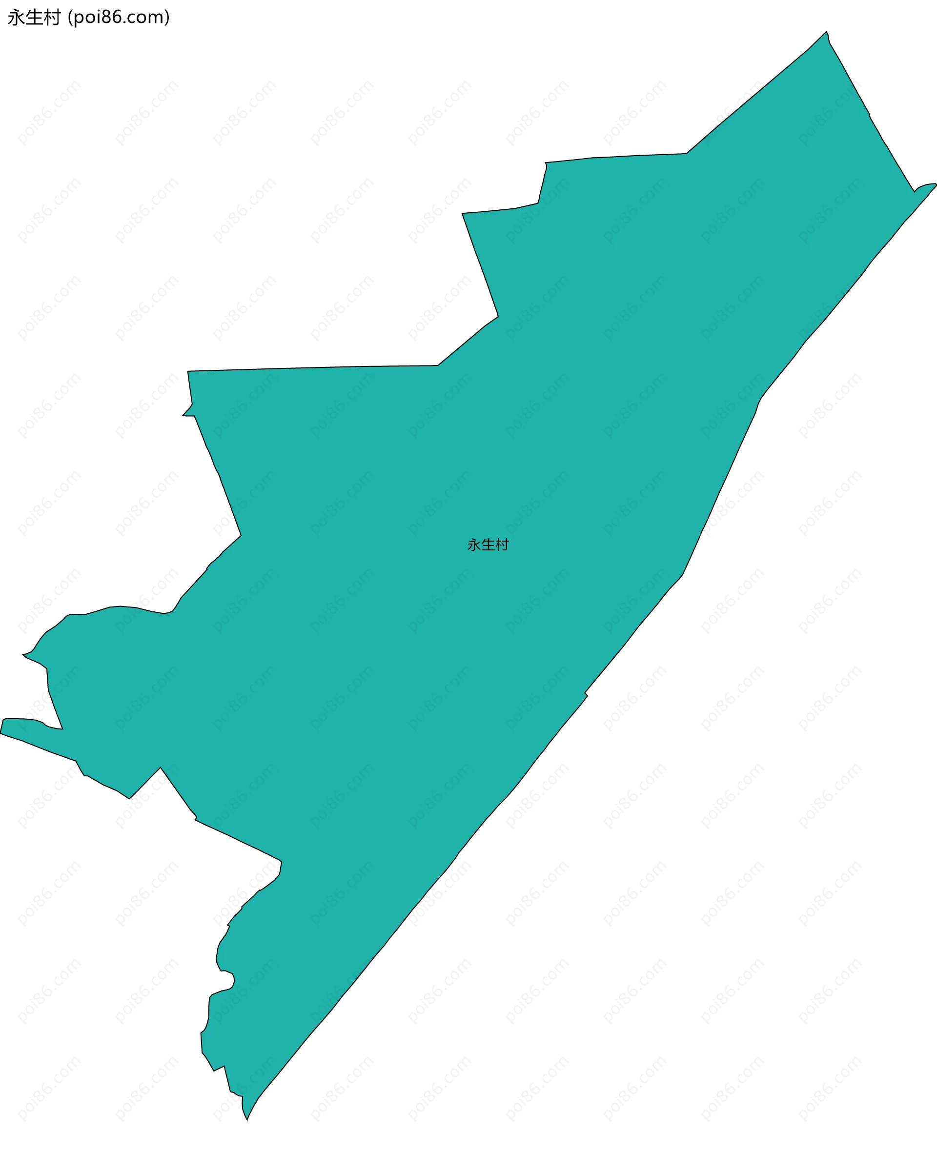 永生村边界地图