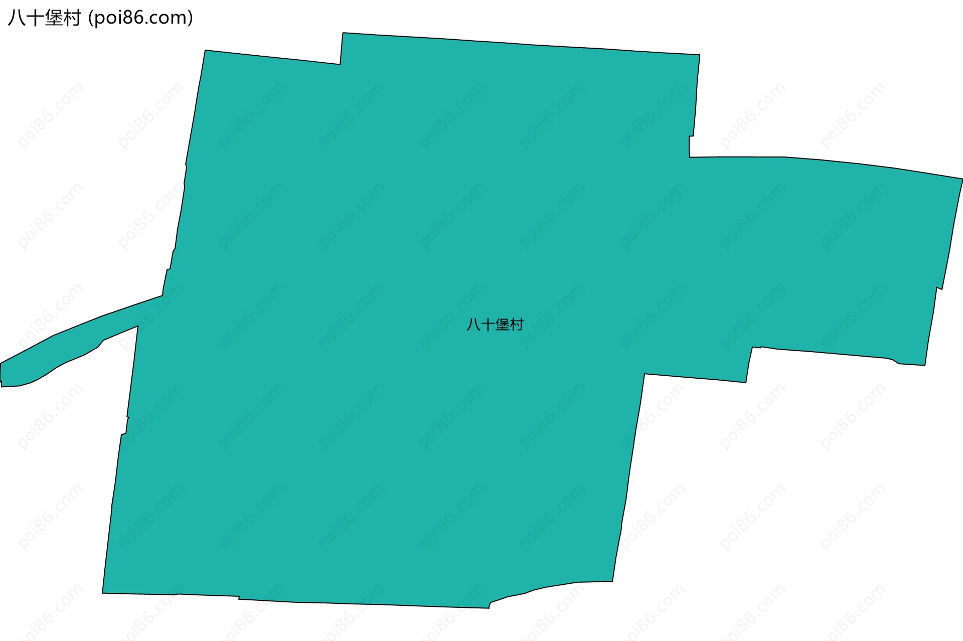 八十堡村边界地图