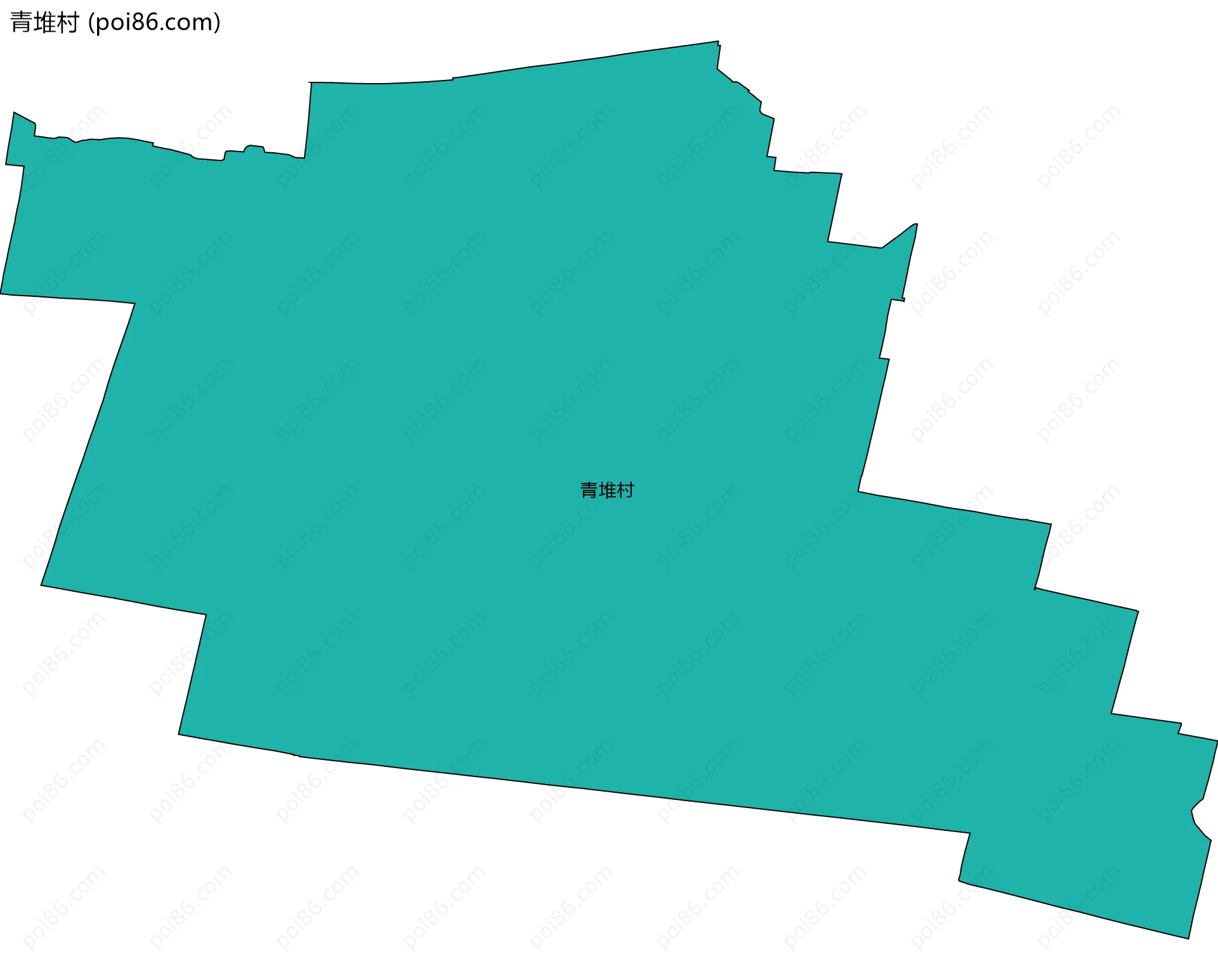 青堆村边界地图