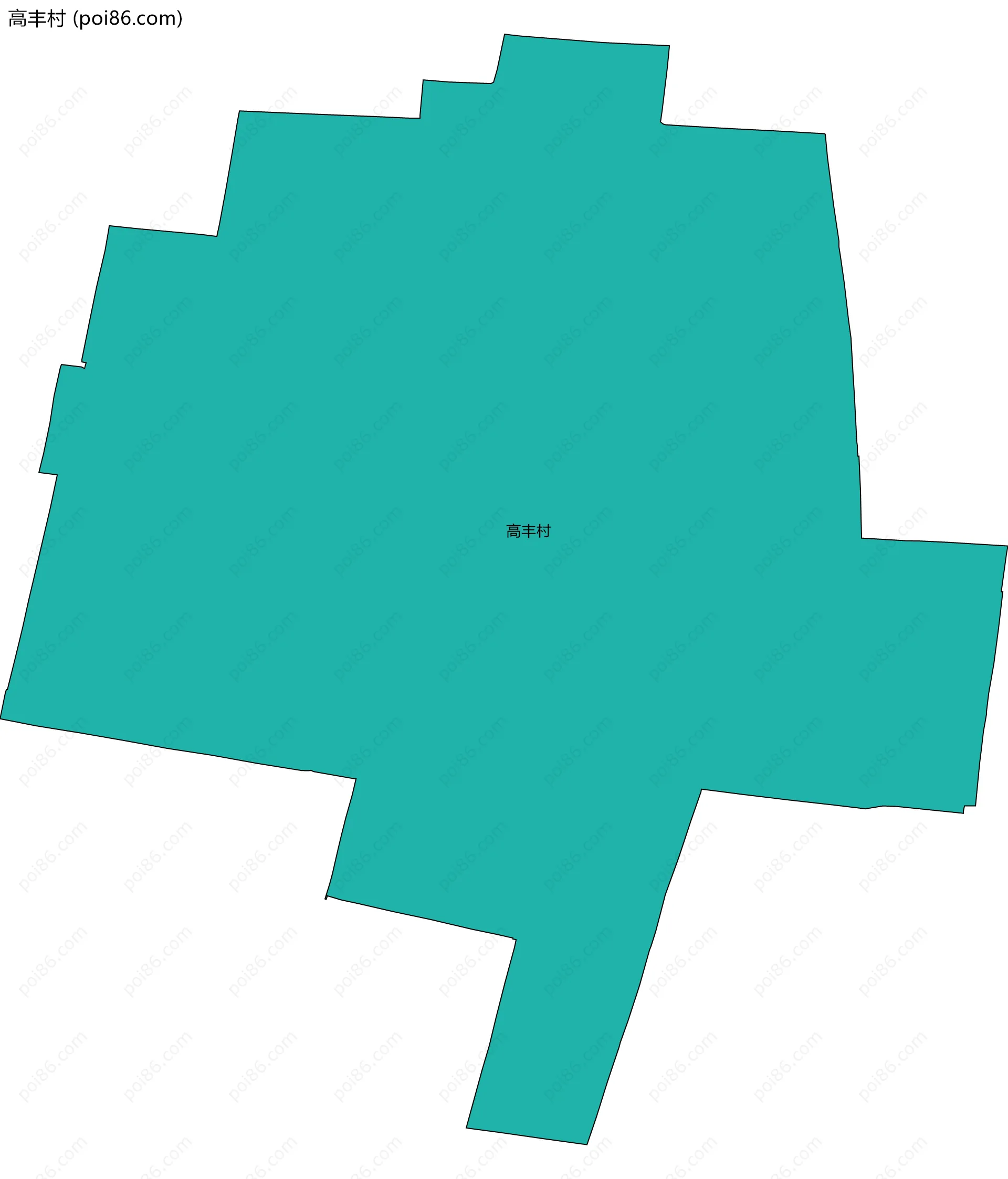 高丰村边界地图