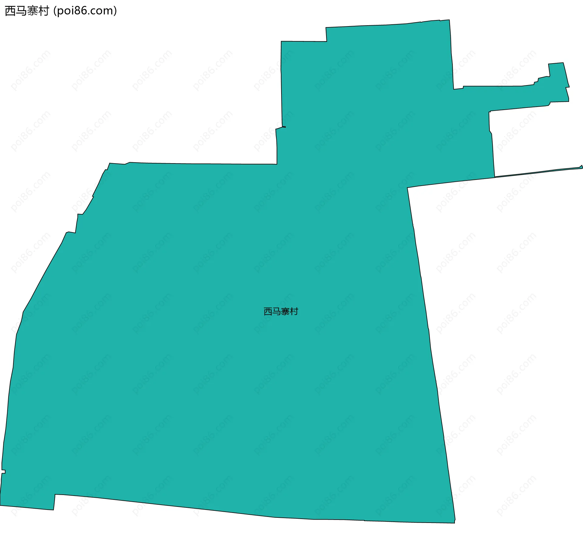 西马寨村边界地图