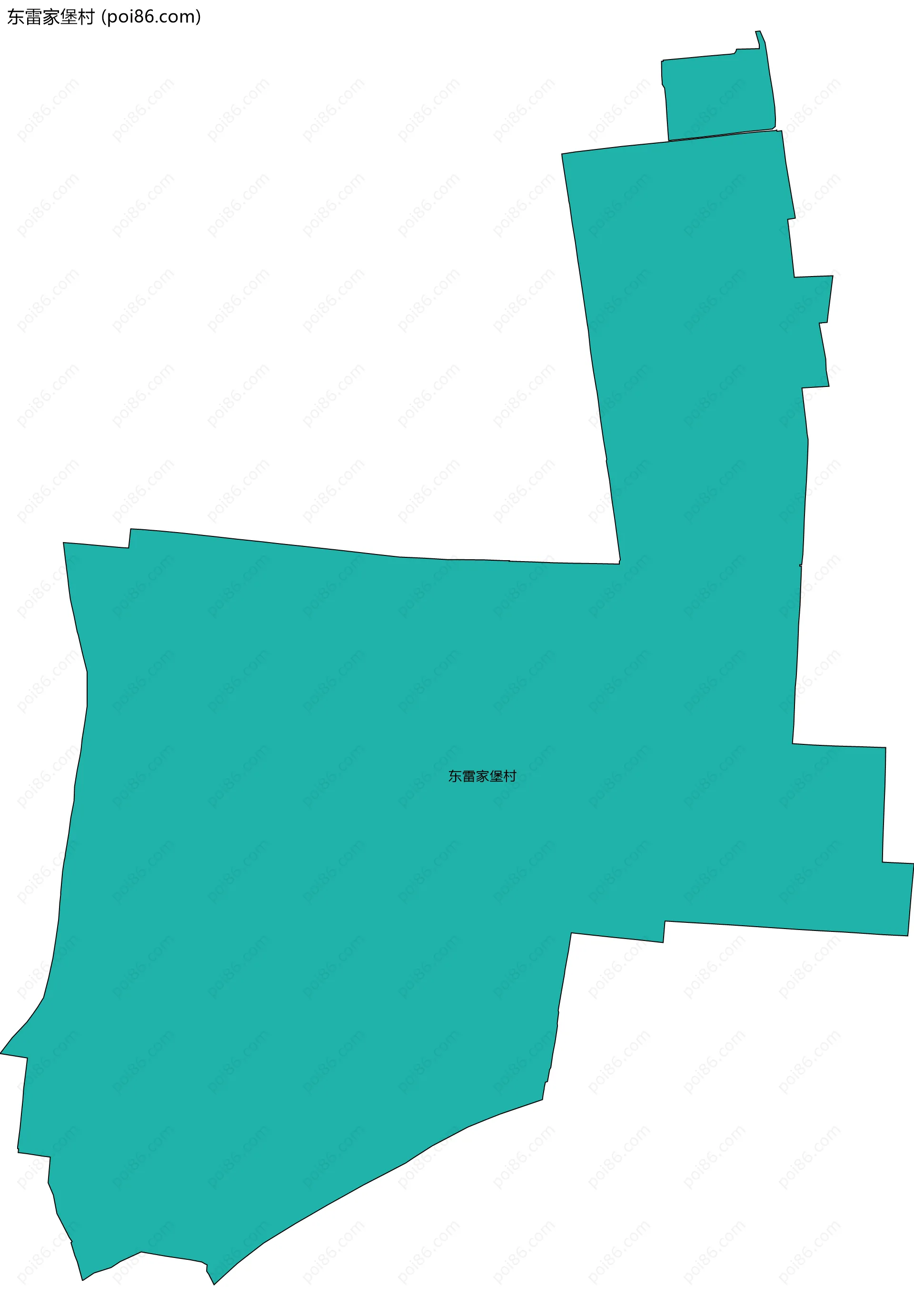 东雷家堡村边界地图