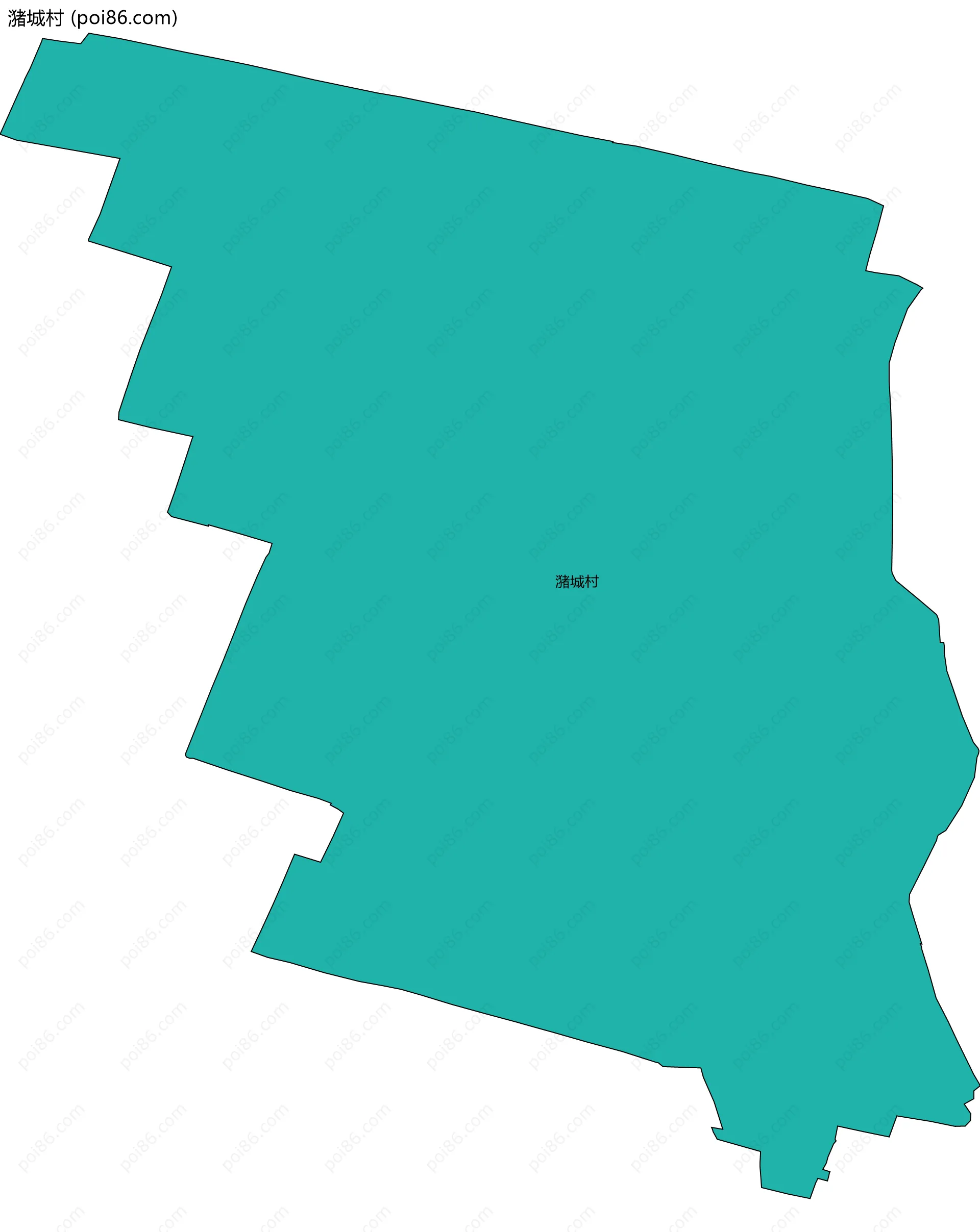 潴城村边界地图