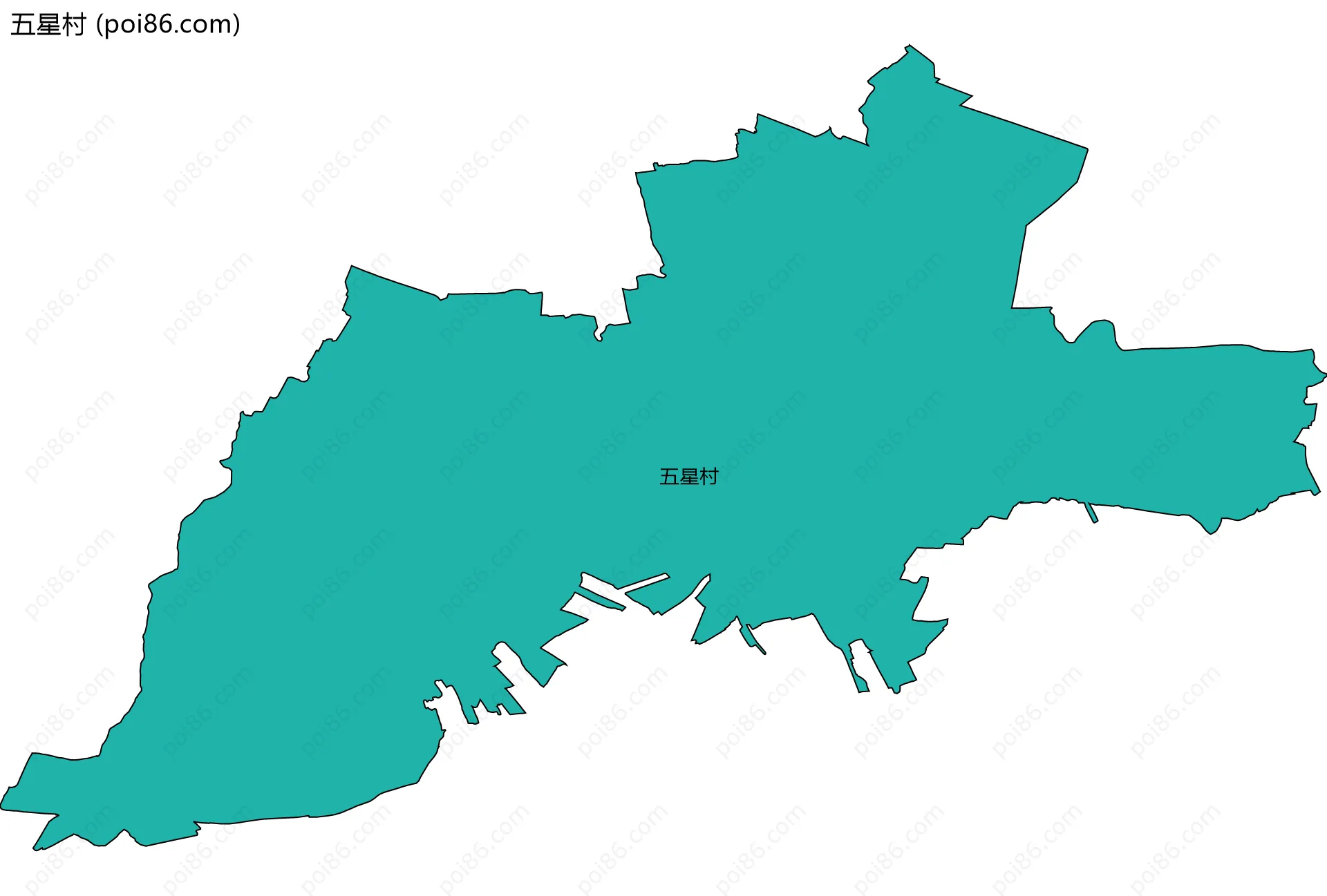 五星村边界地图