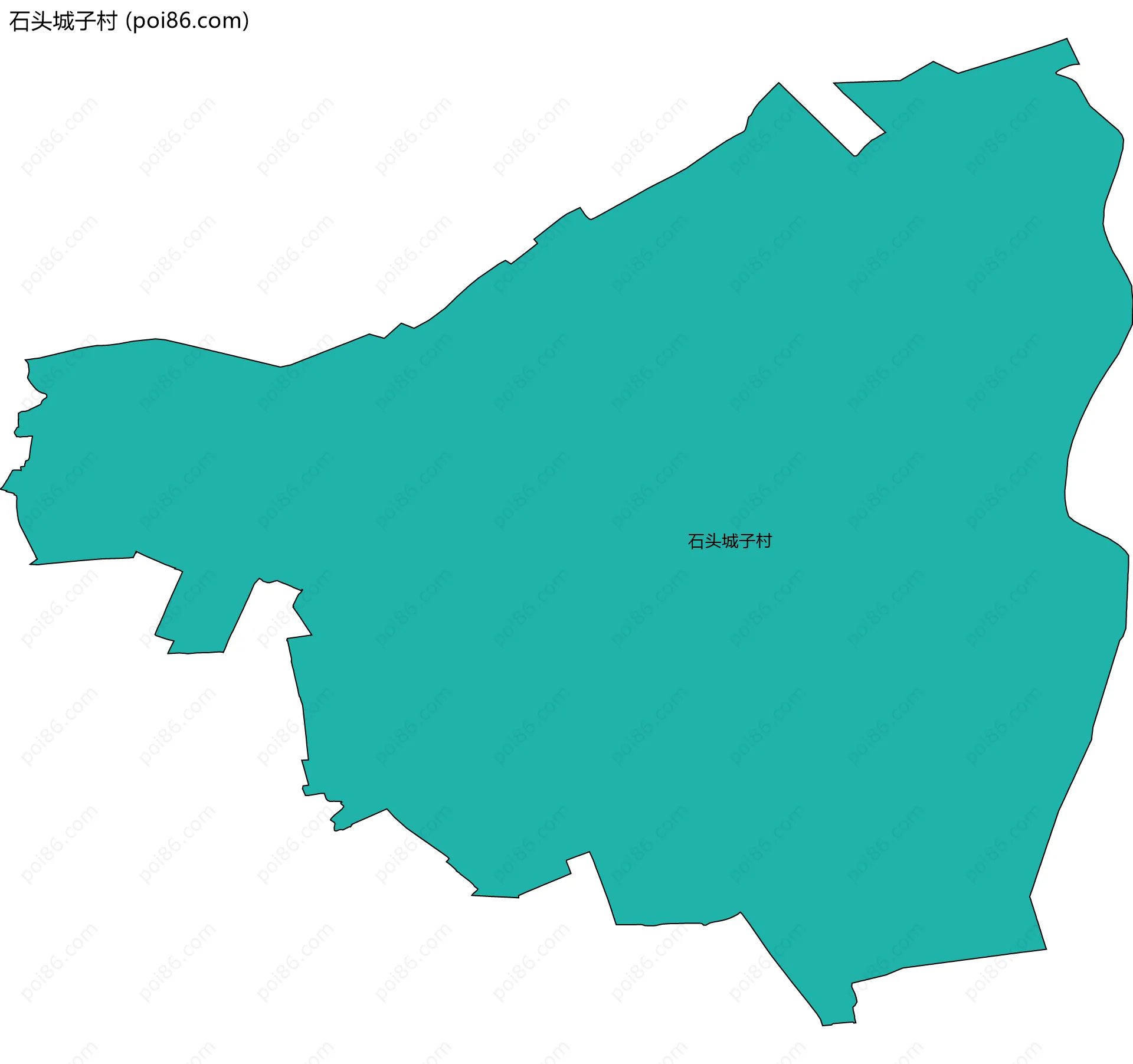 石头城子村边界地图