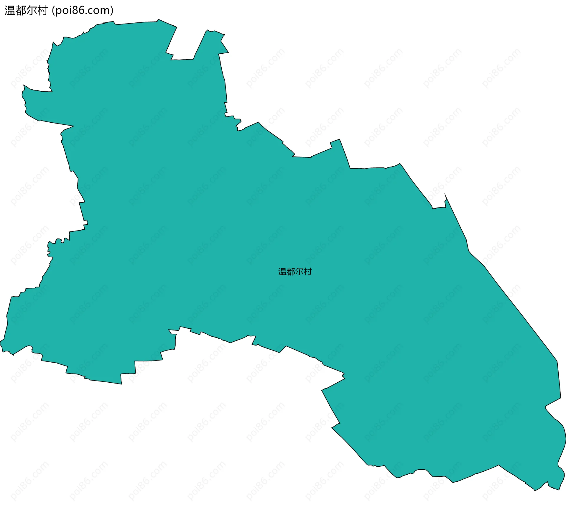 温都尔村边界地图