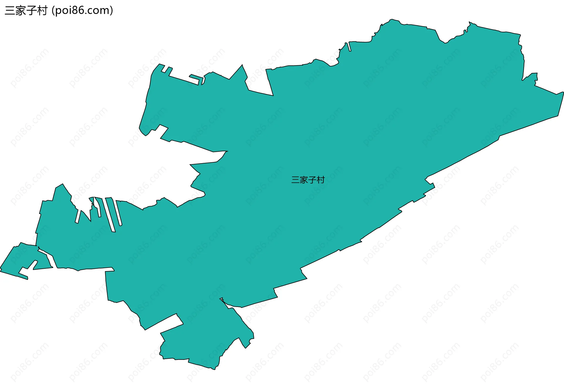 三家子村边界地图