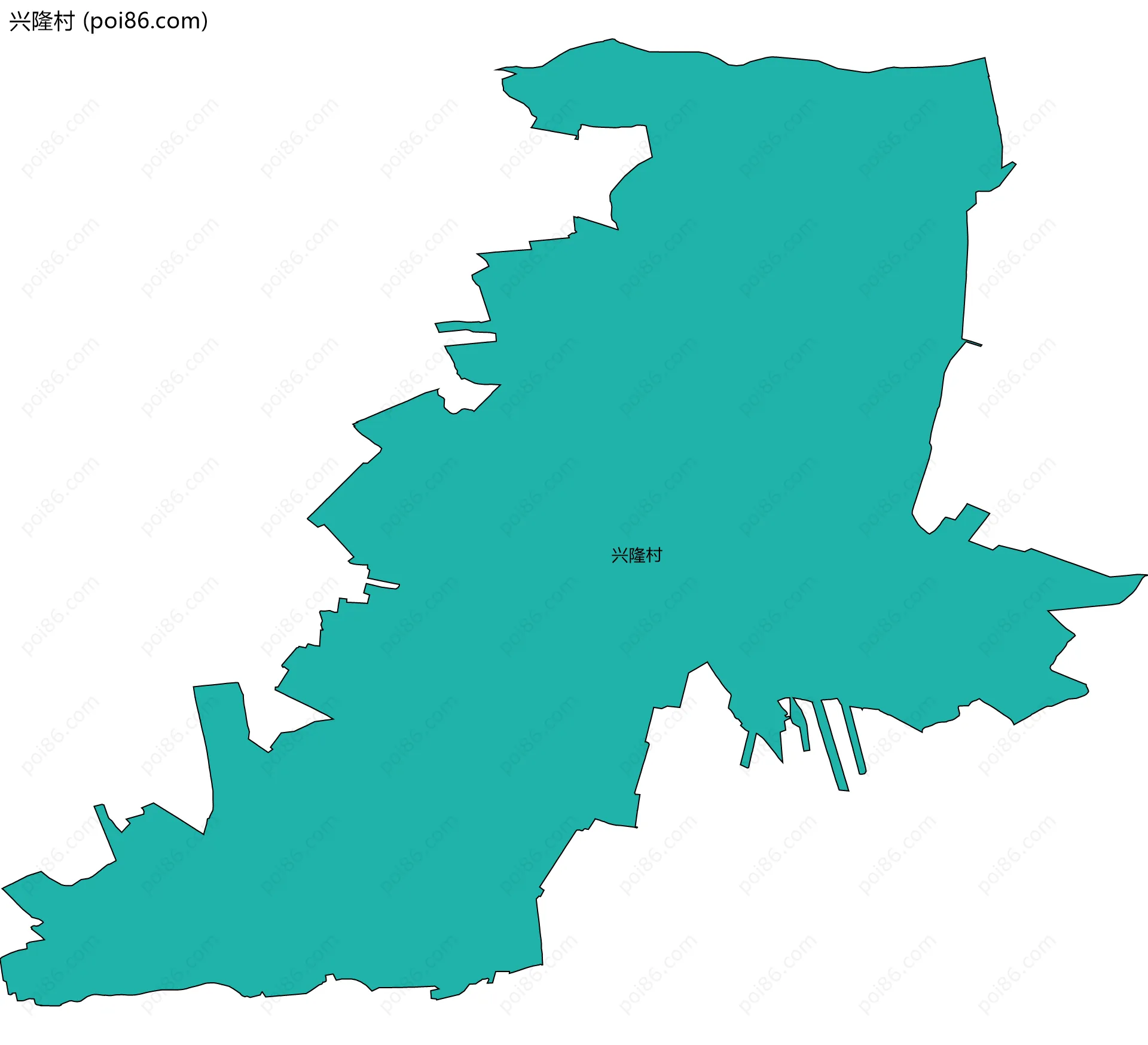 兴隆村边界地图