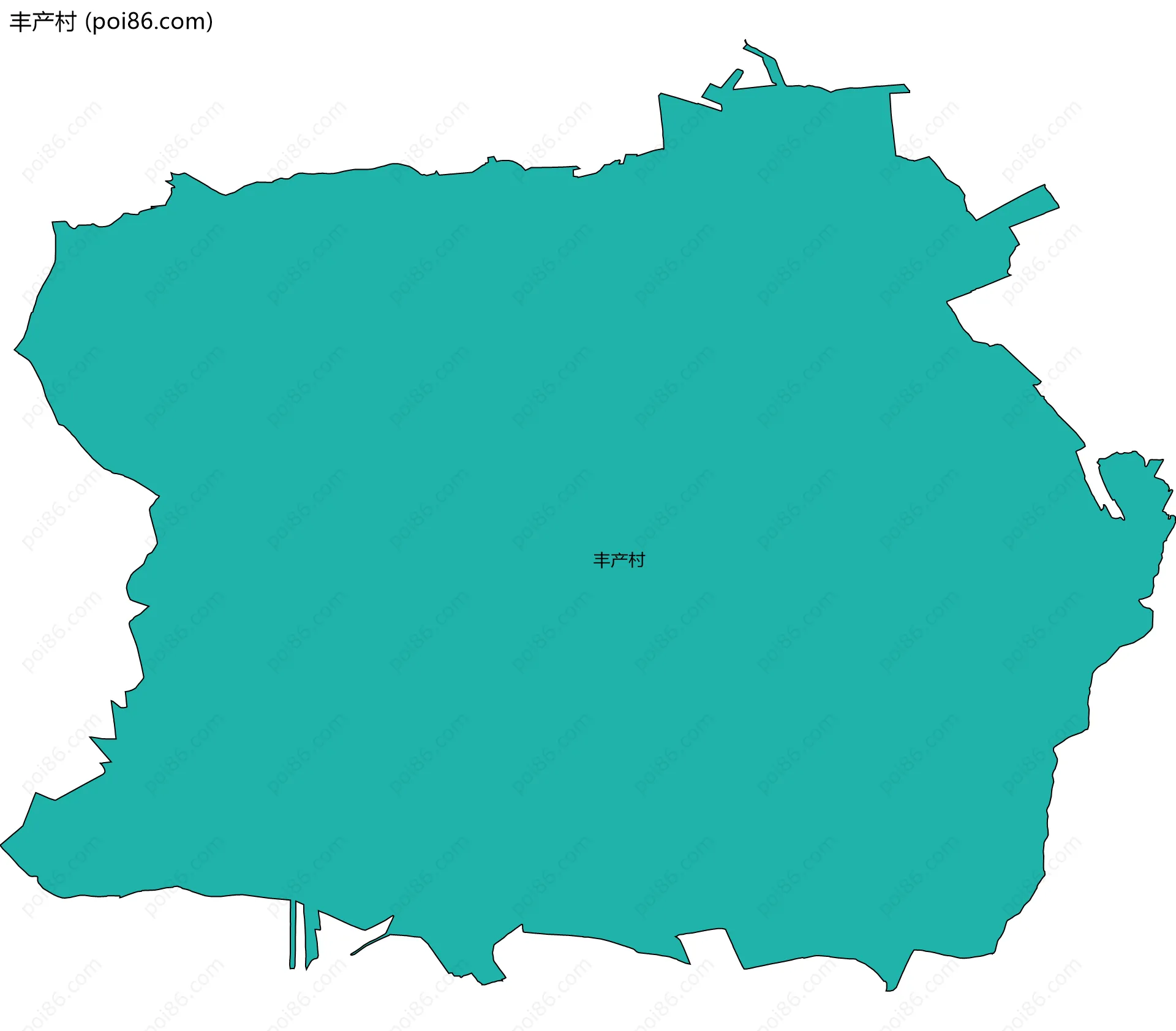丰产村边界地图