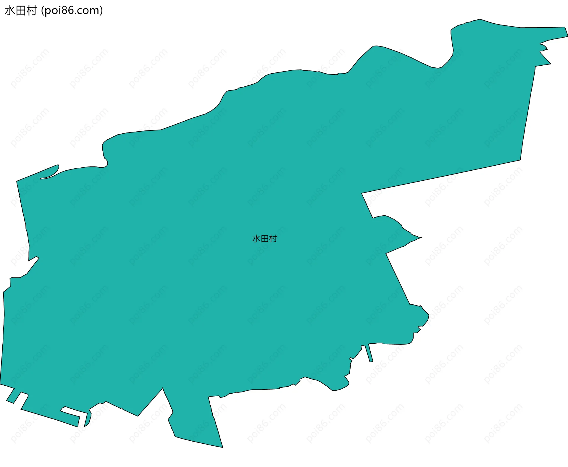 水田村边界地图