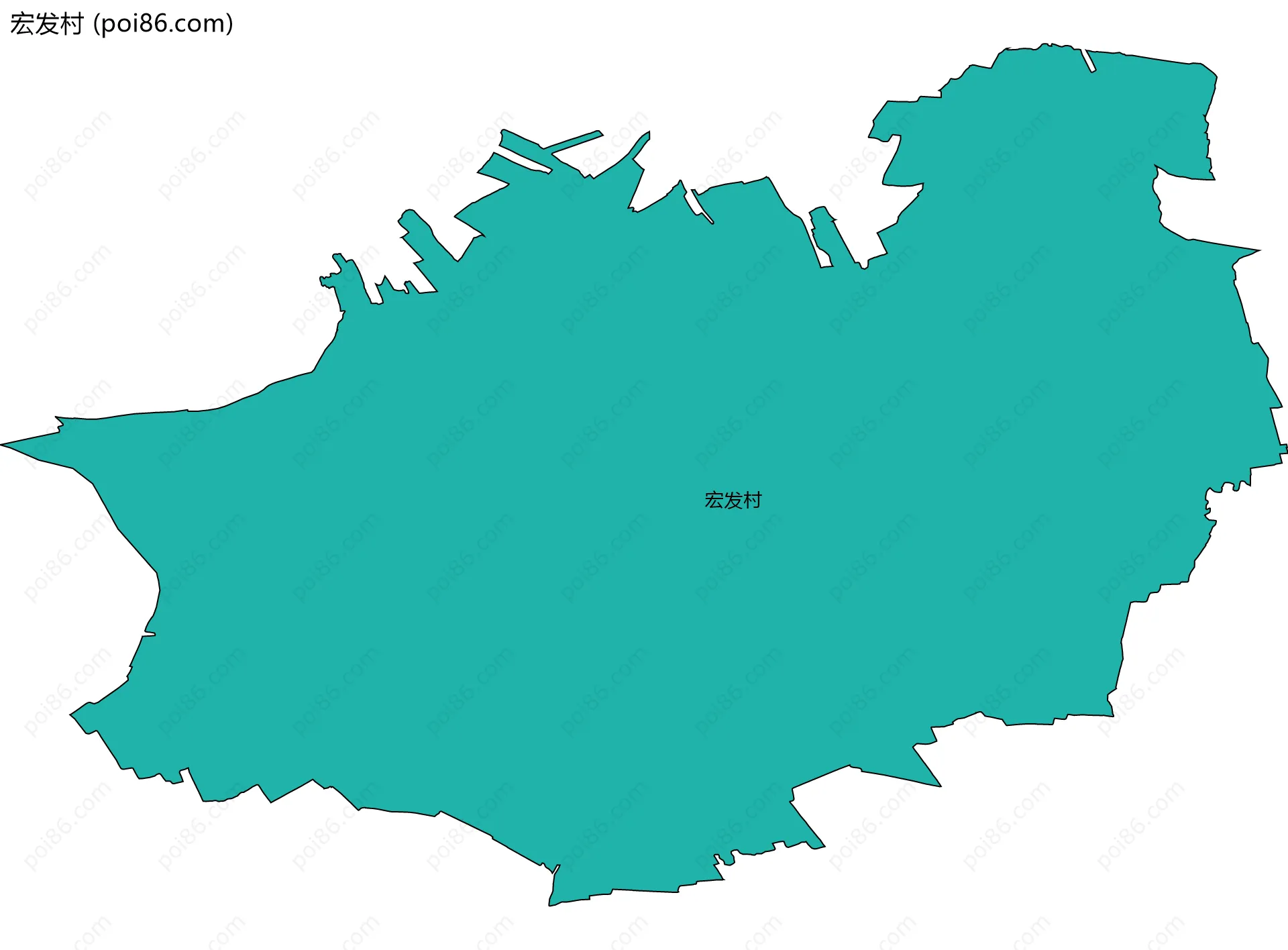 宏发村边界地图