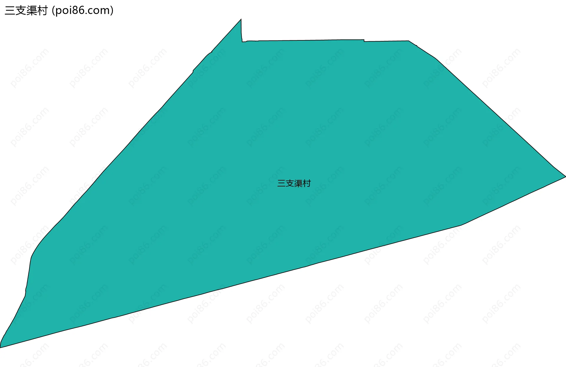 三支渠村边界地图