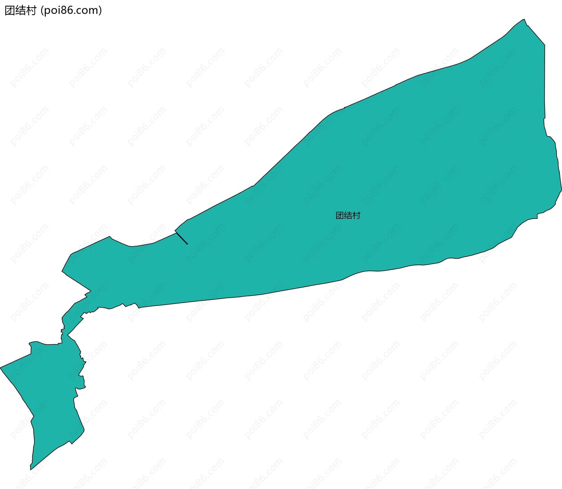 团结村边界地图