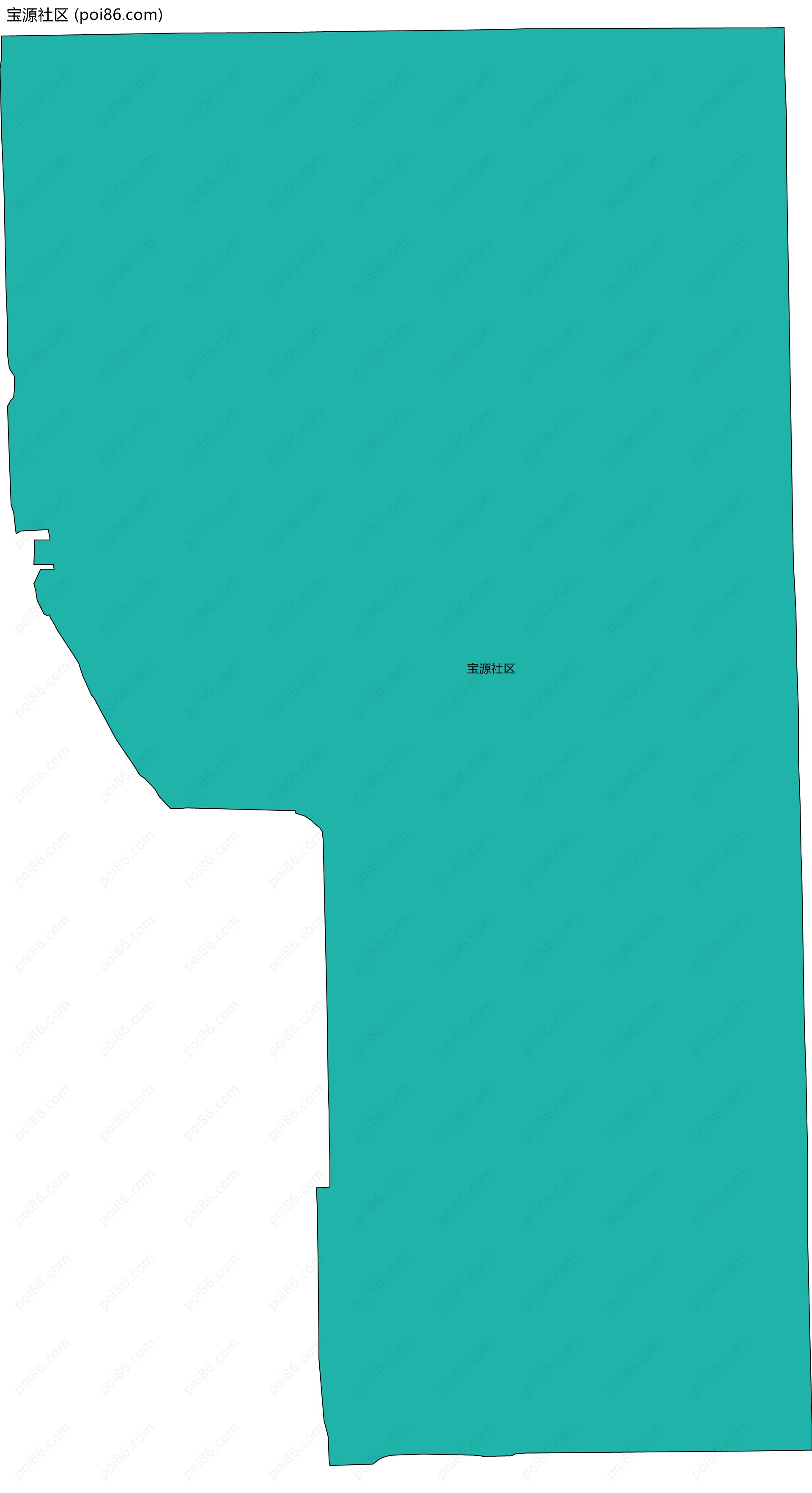 宝源社区边界地图