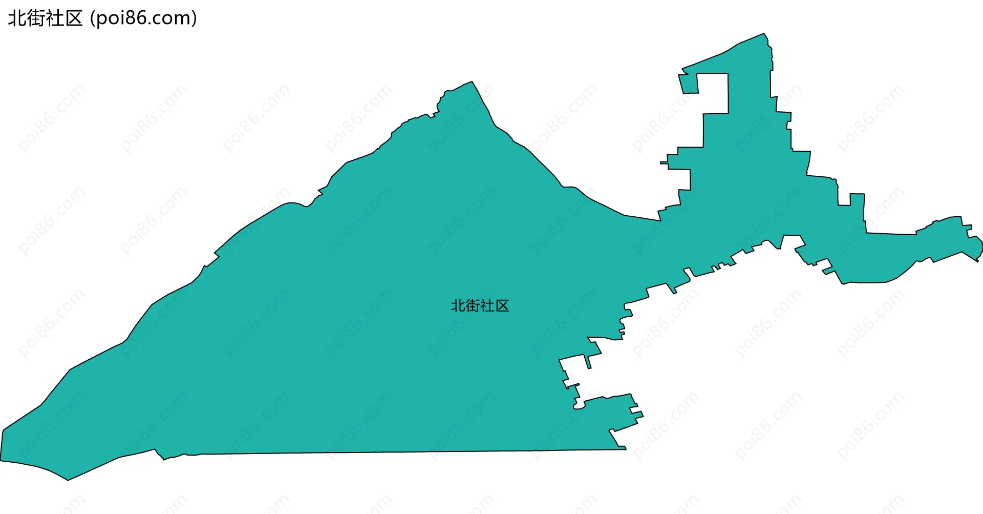 北街社区边界地图