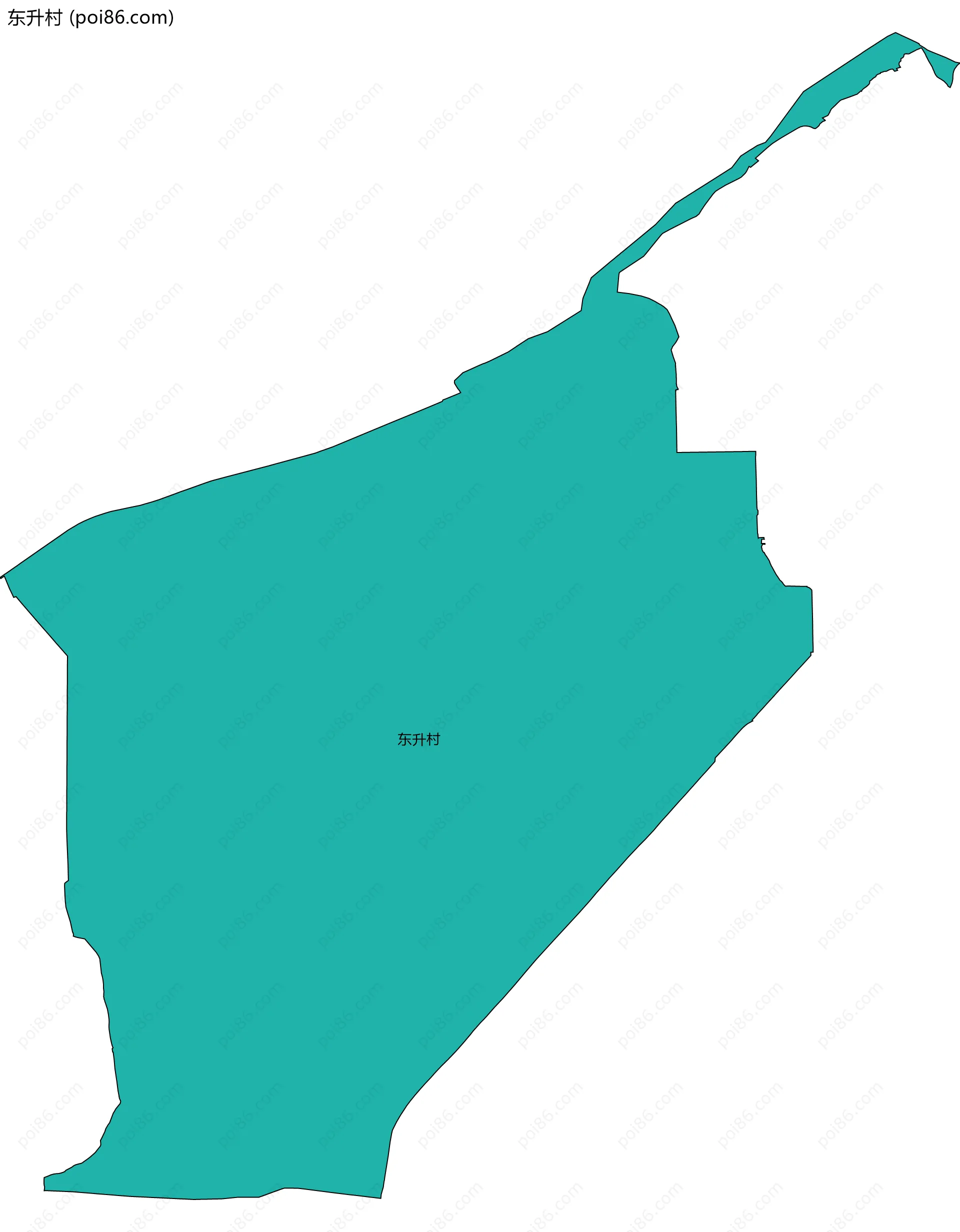 东升村边界地图