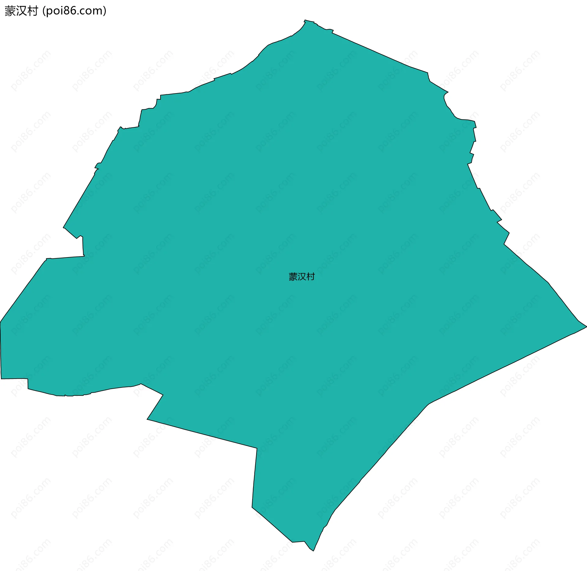 蒙汉村边界地图