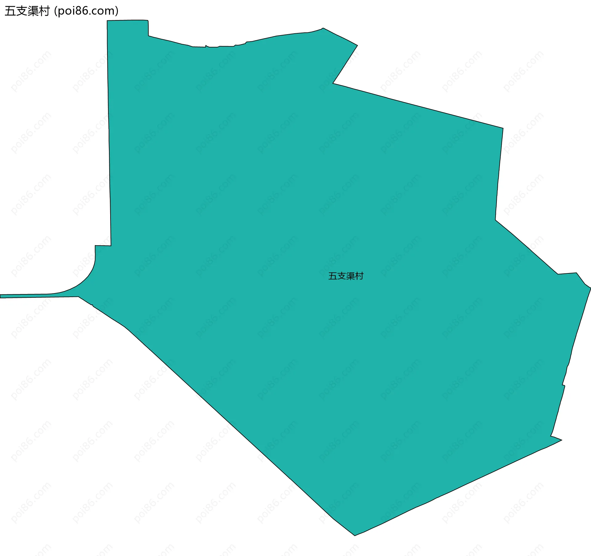 五支渠村边界地图