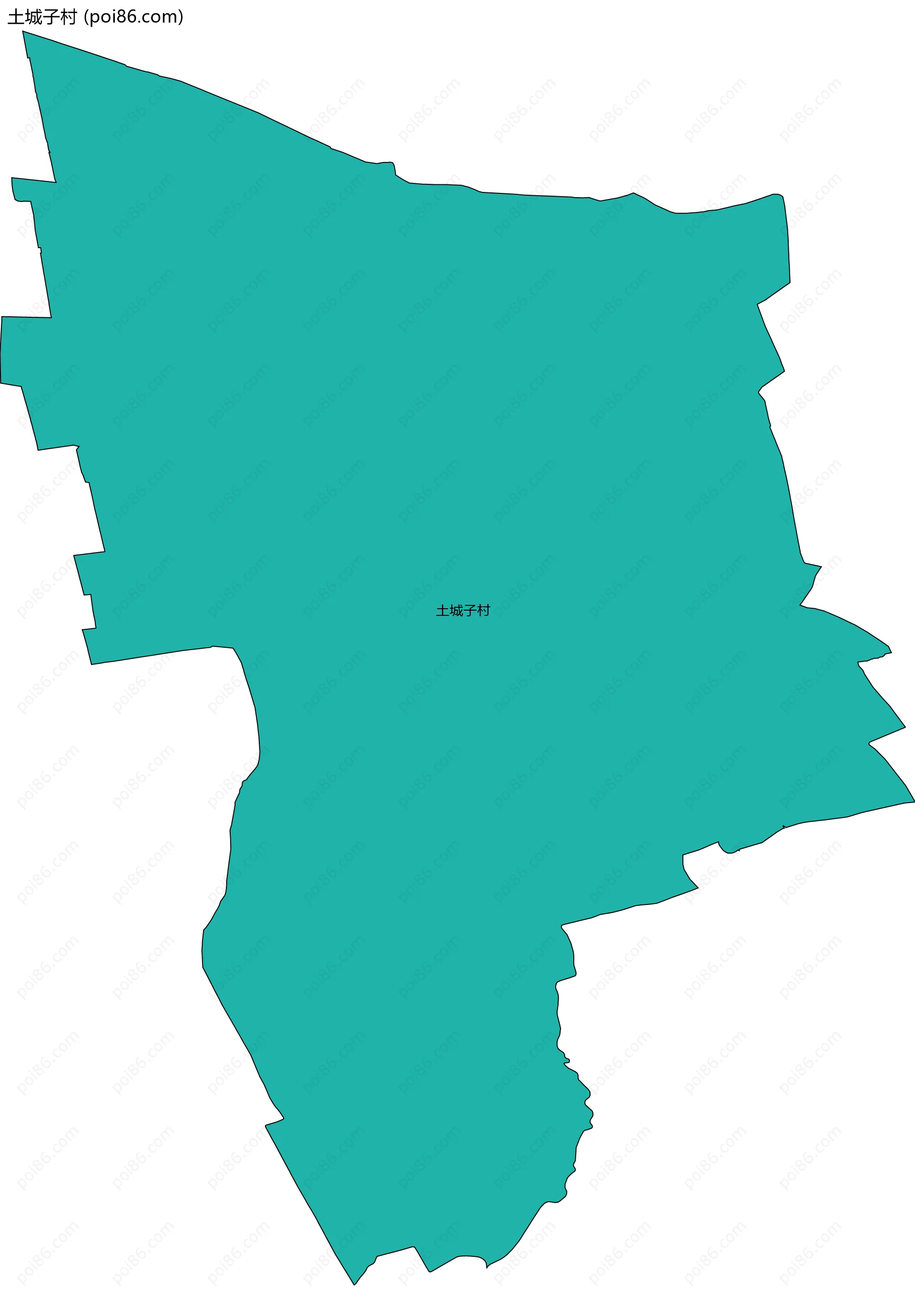 土城子村边界地图