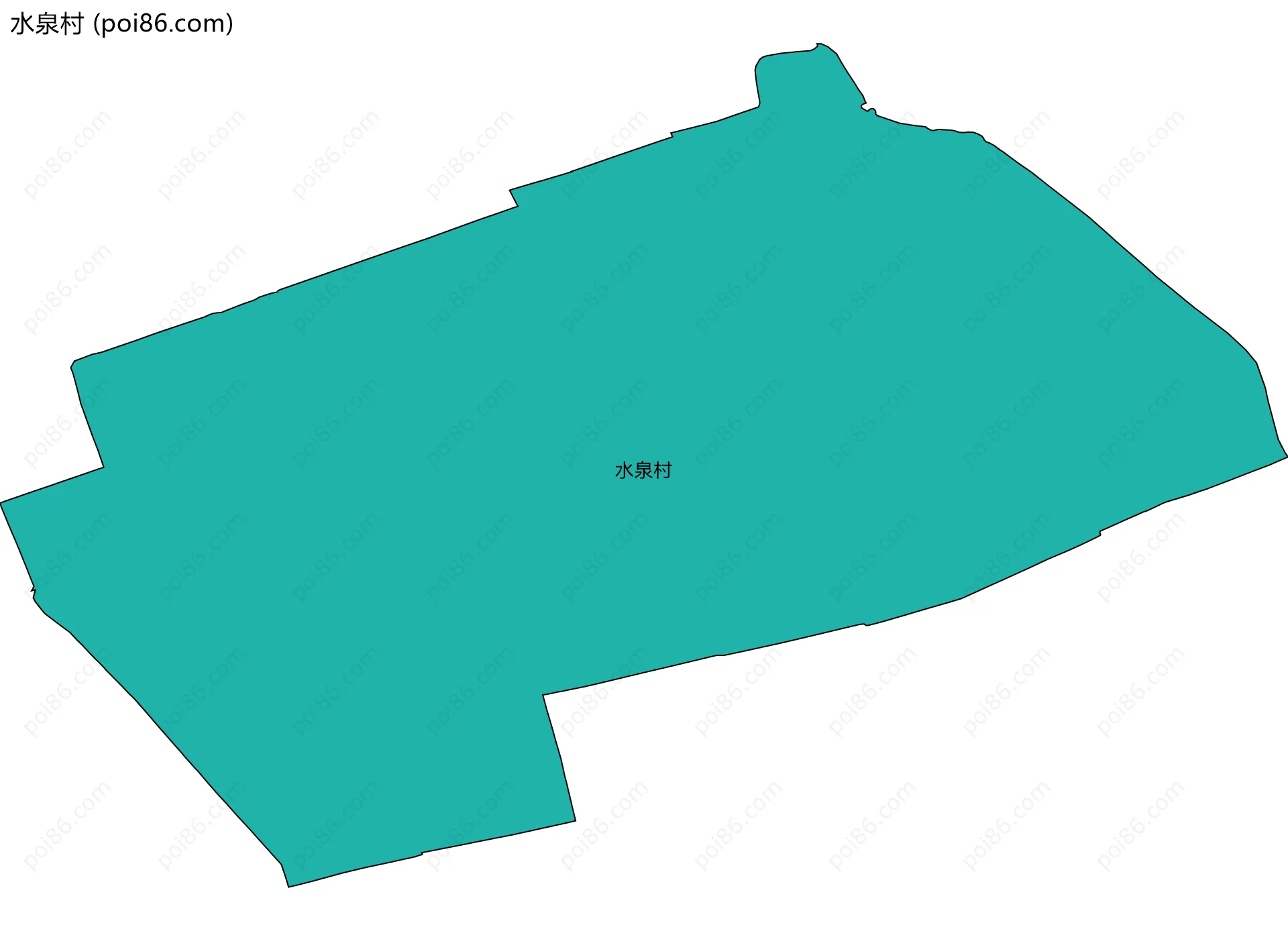 水泉村边界地图
