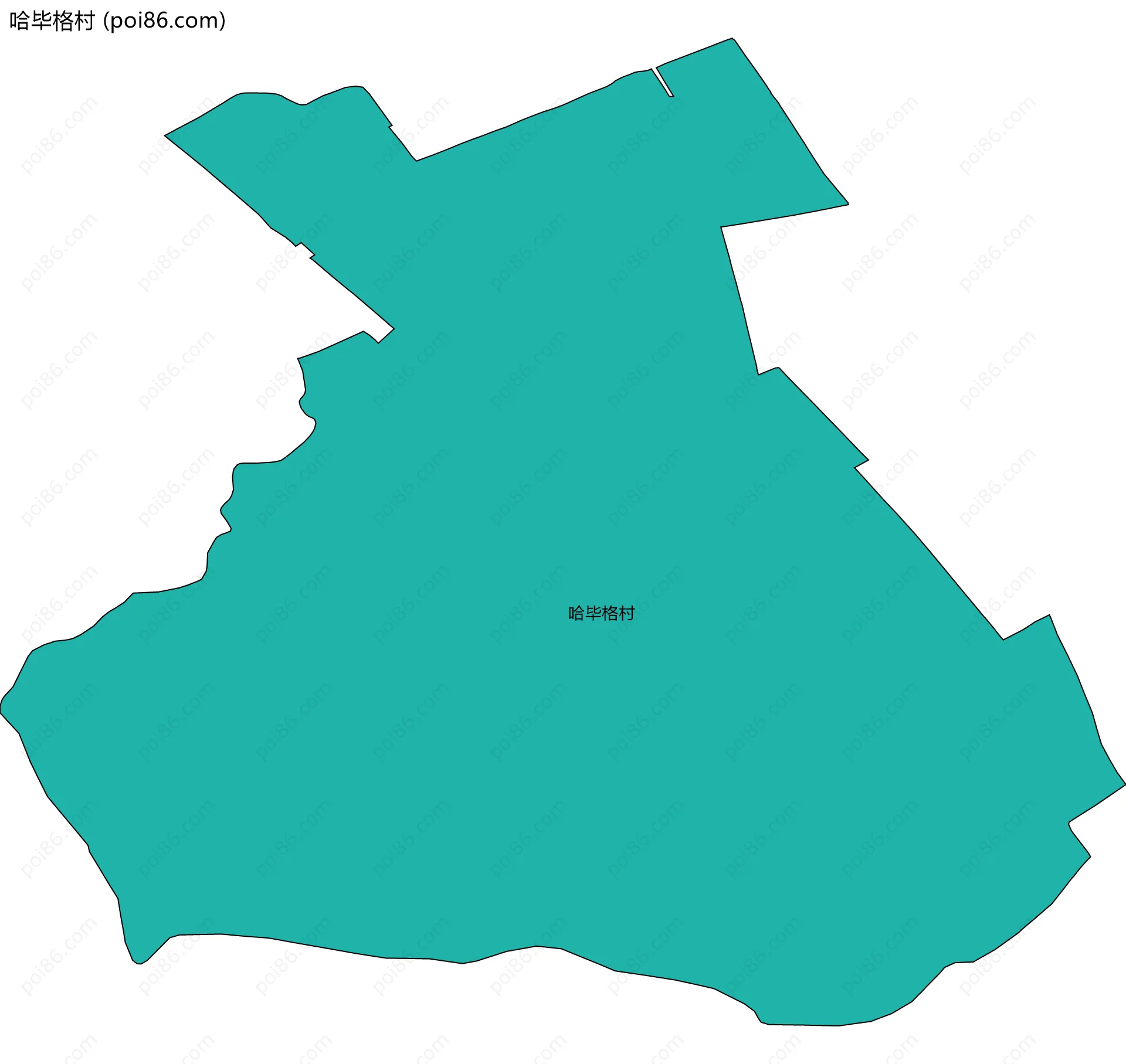 哈毕格村边界地图
