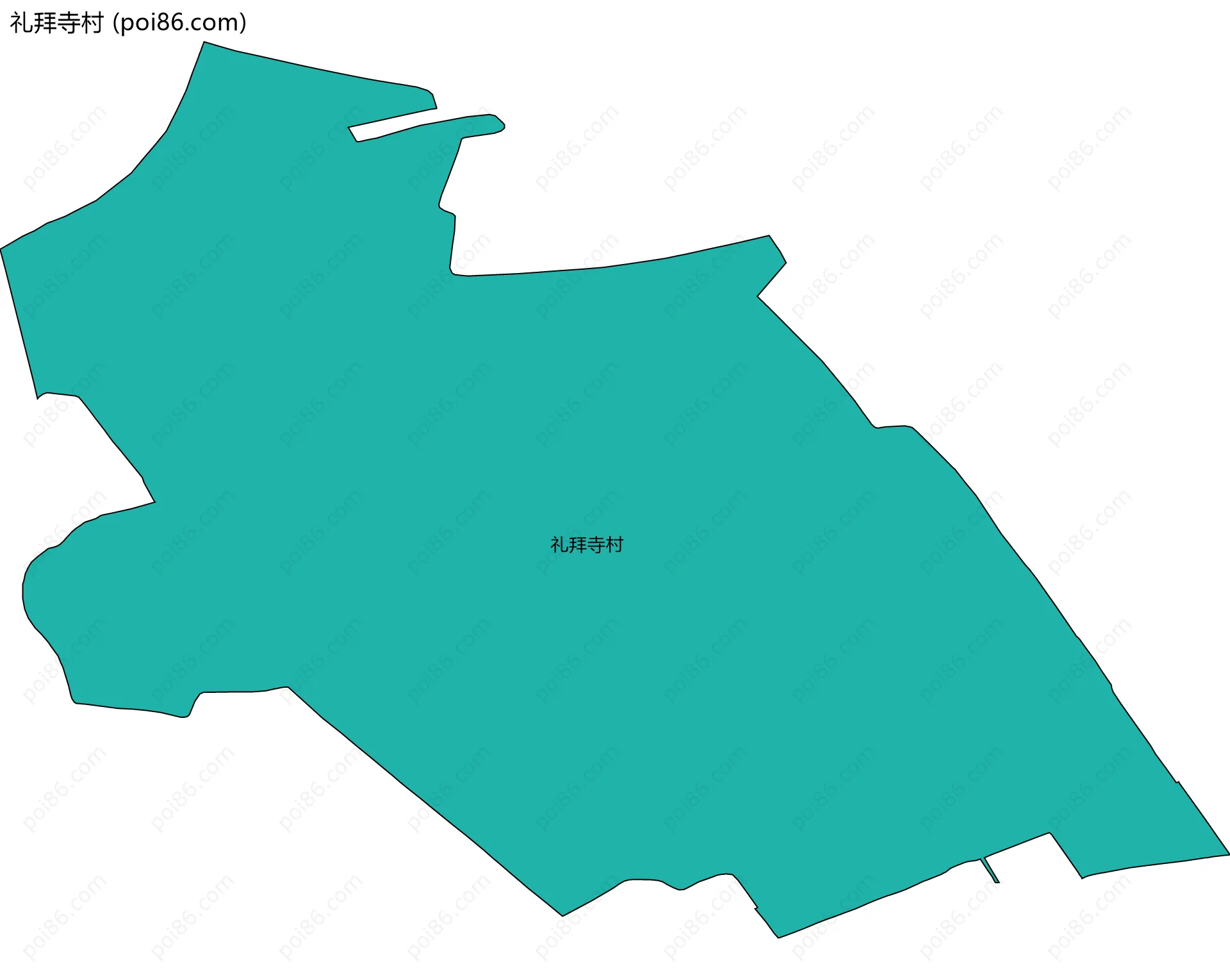 礼拜寺村边界地图