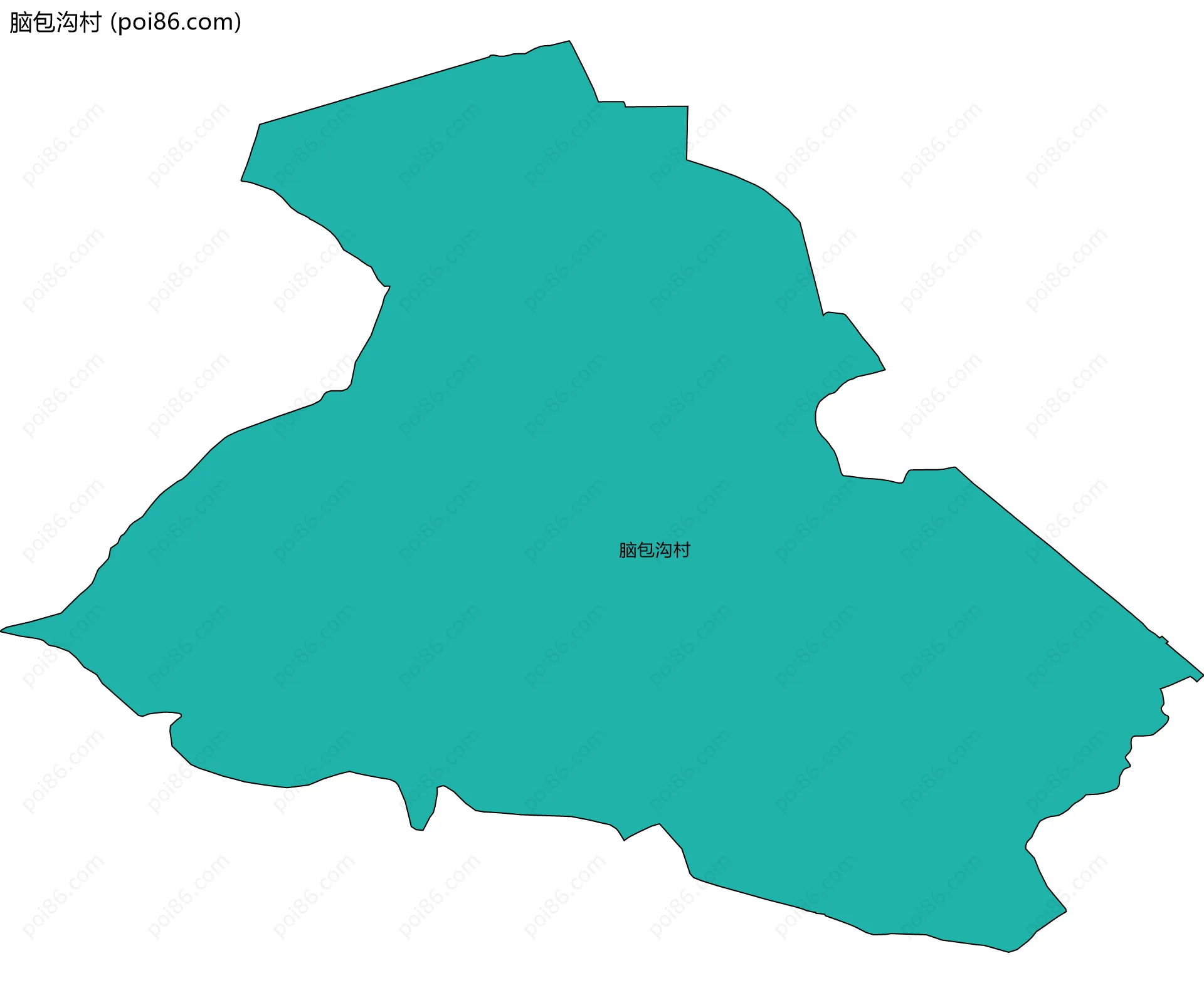 脑包沟村边界地图