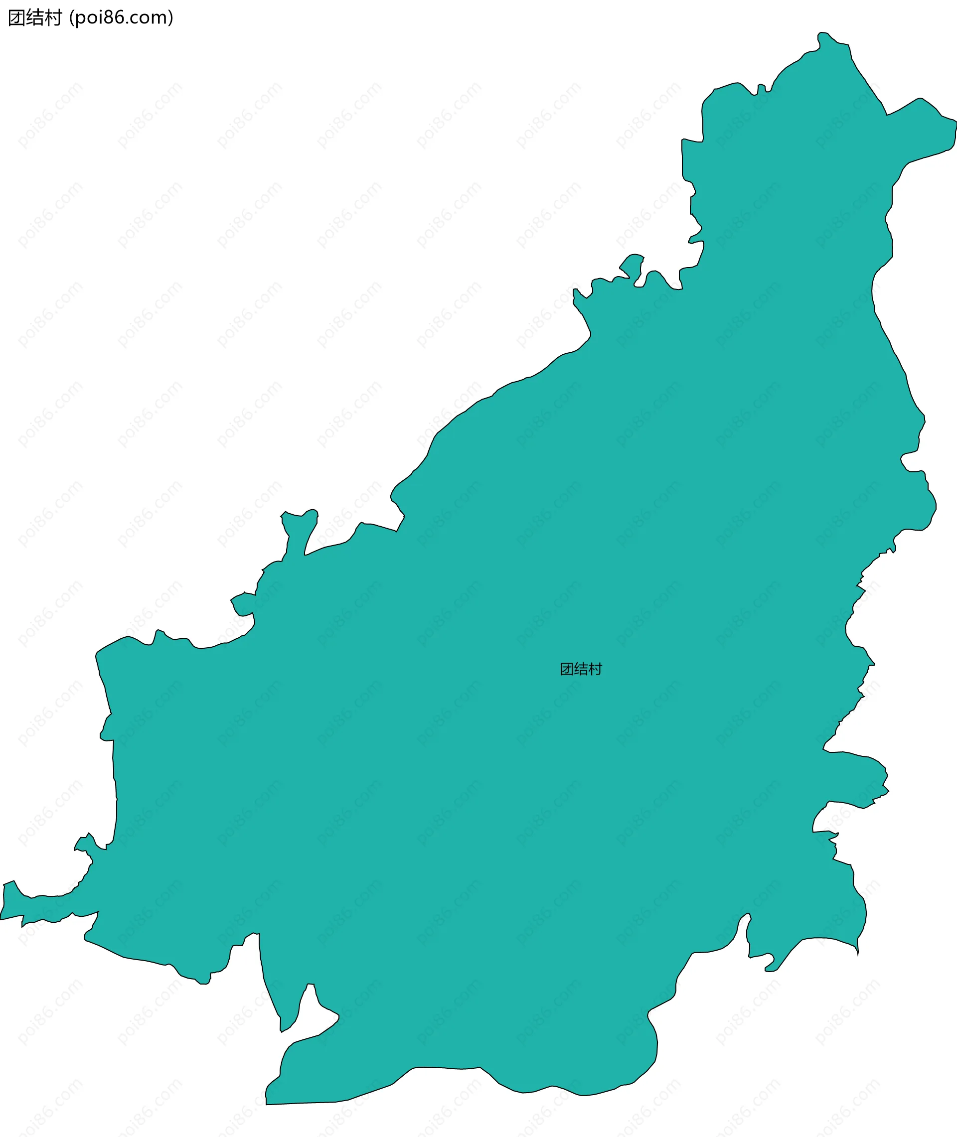 团结村边界地图