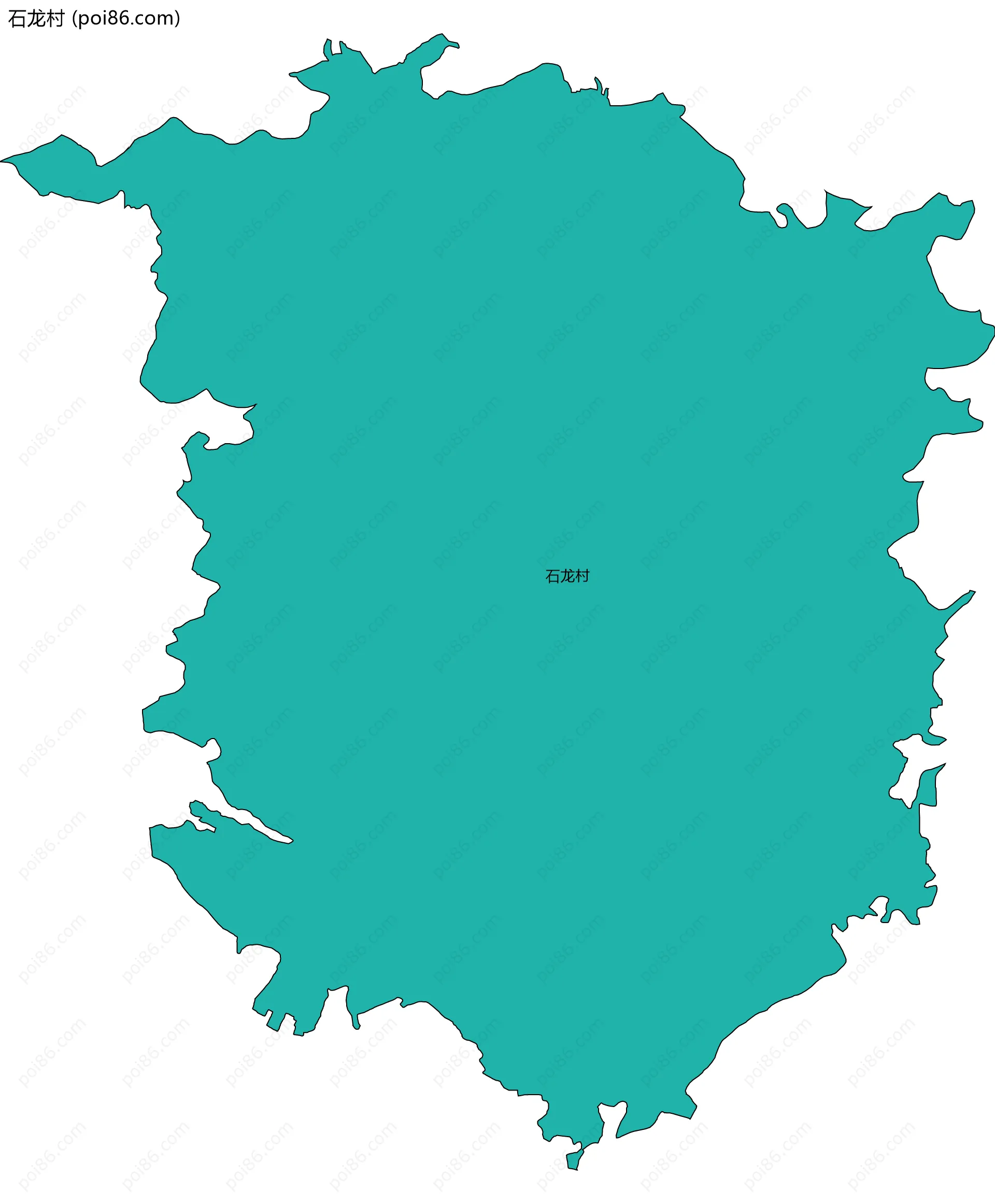 石龙村边界地图