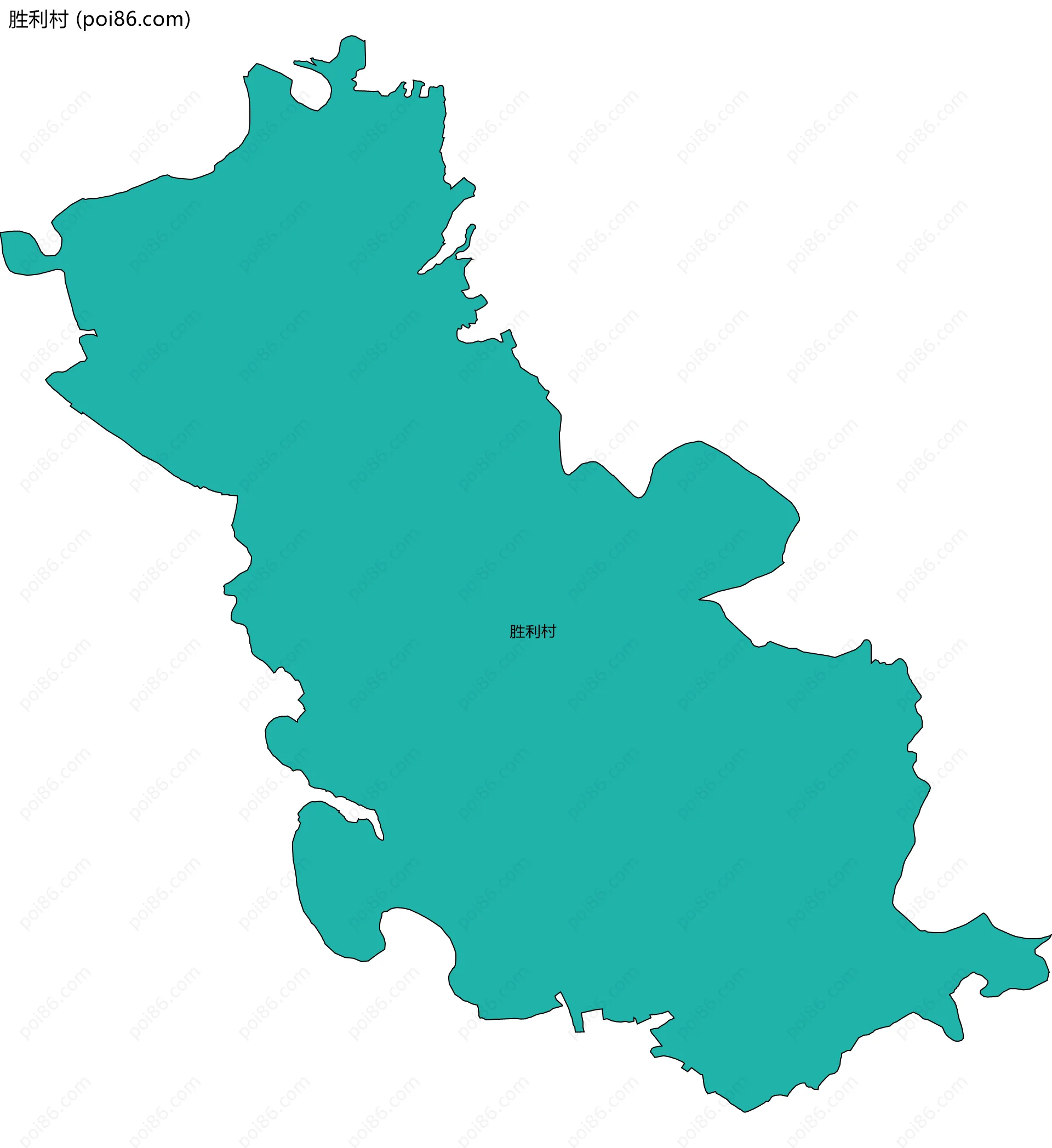 胜利村边界地图