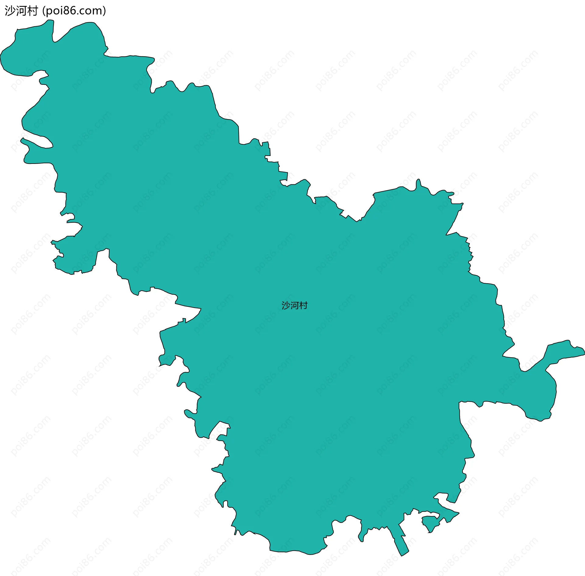 沙河村边界地图
