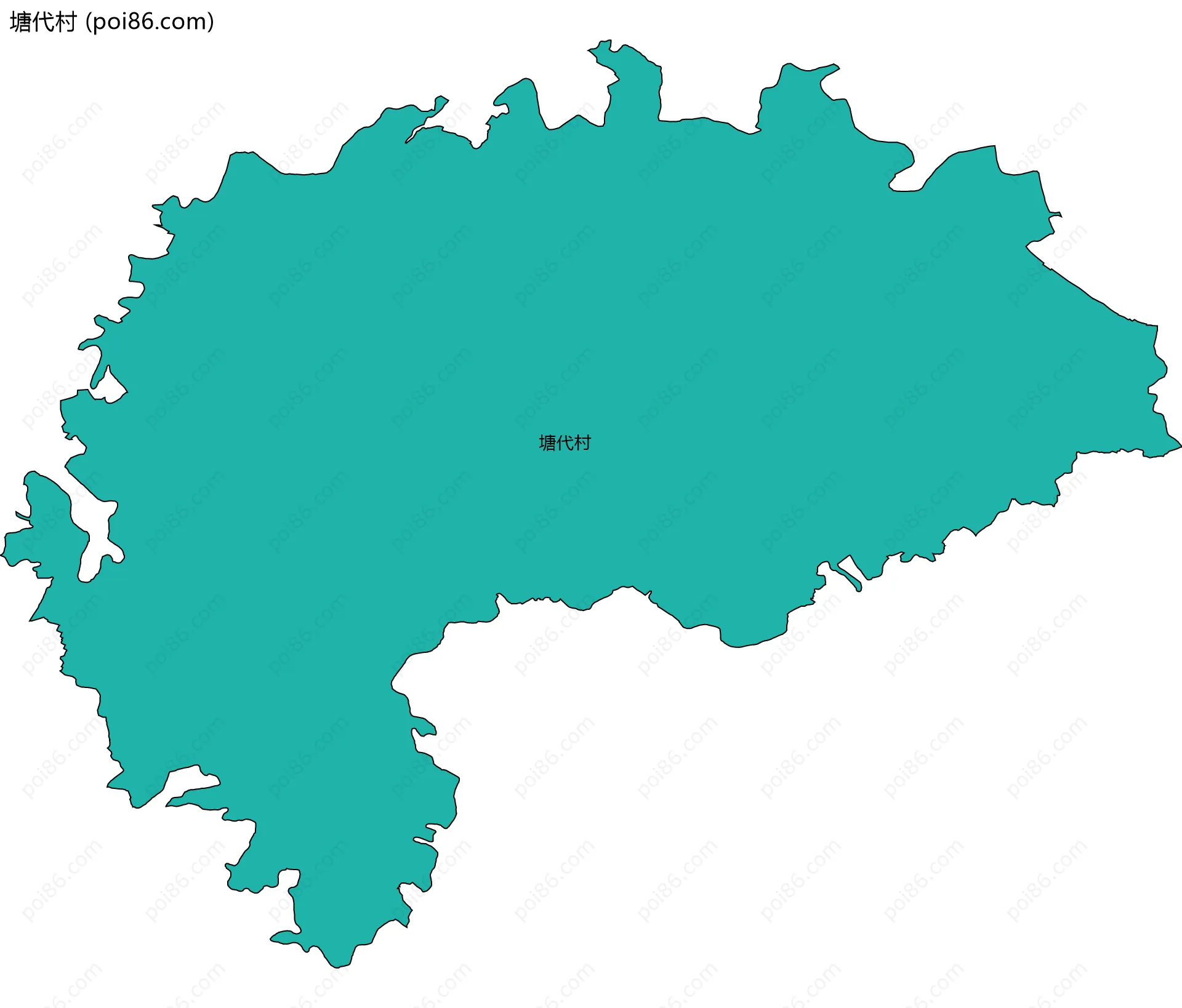 塘代村边界地图