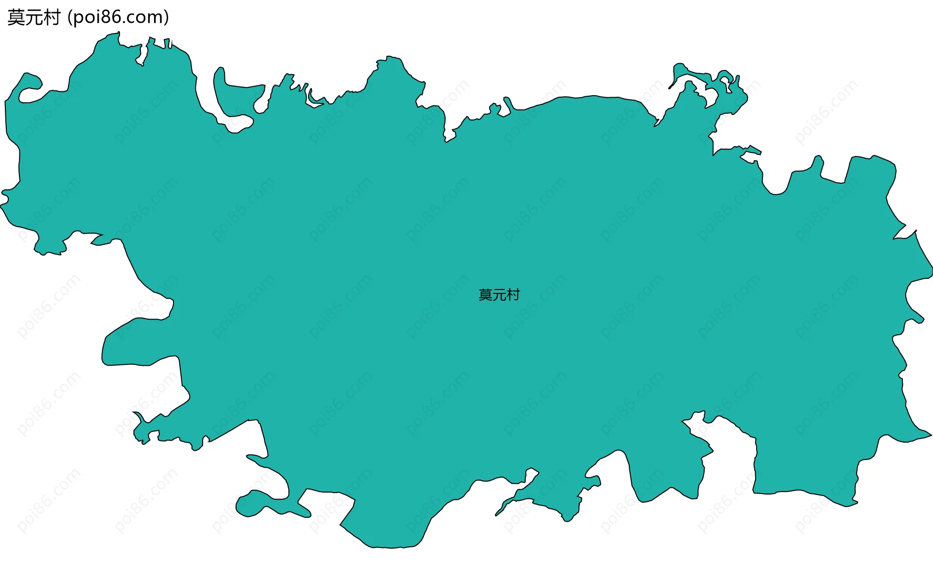 莫元村边界地图