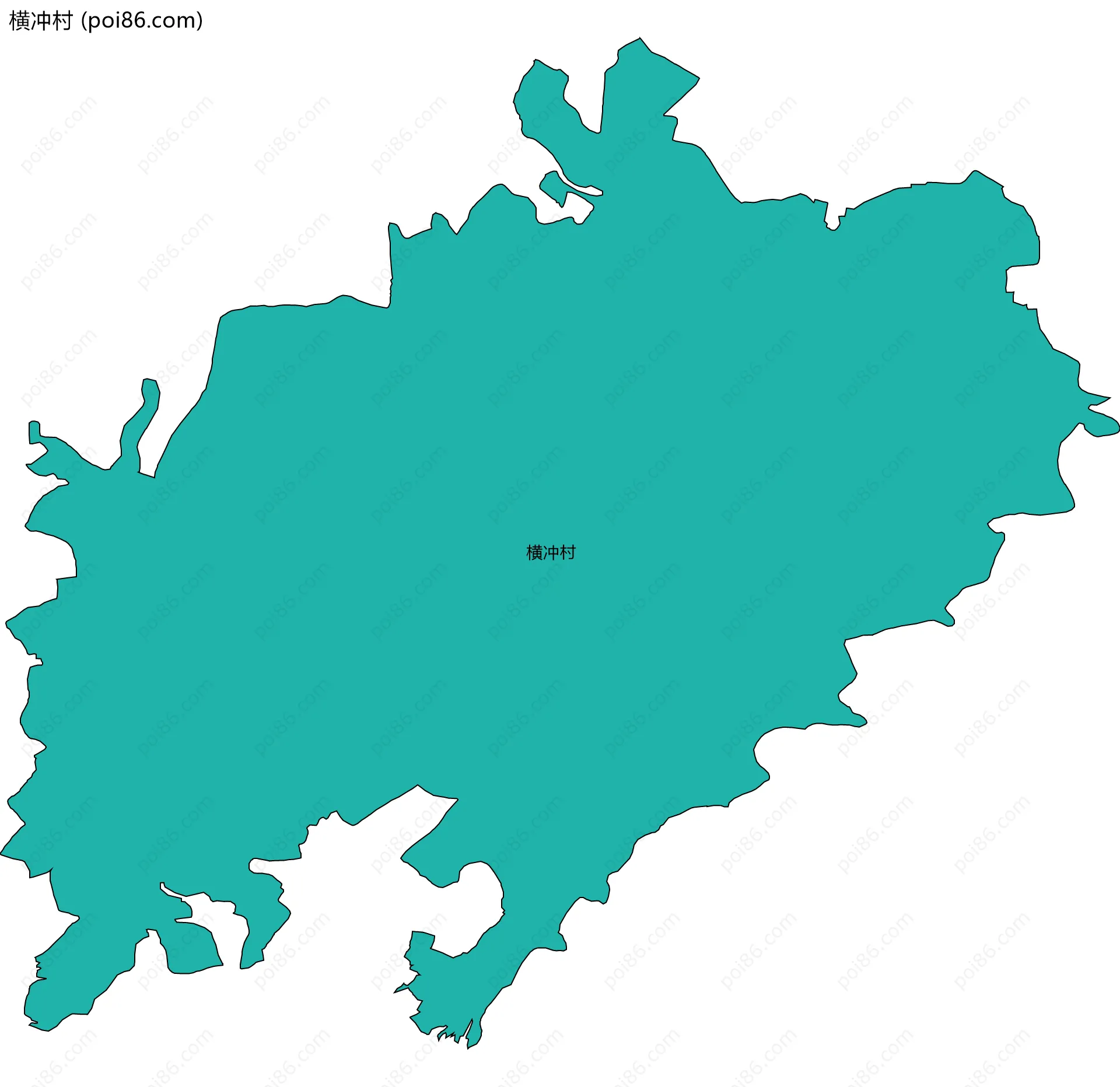 横冲村边界地图